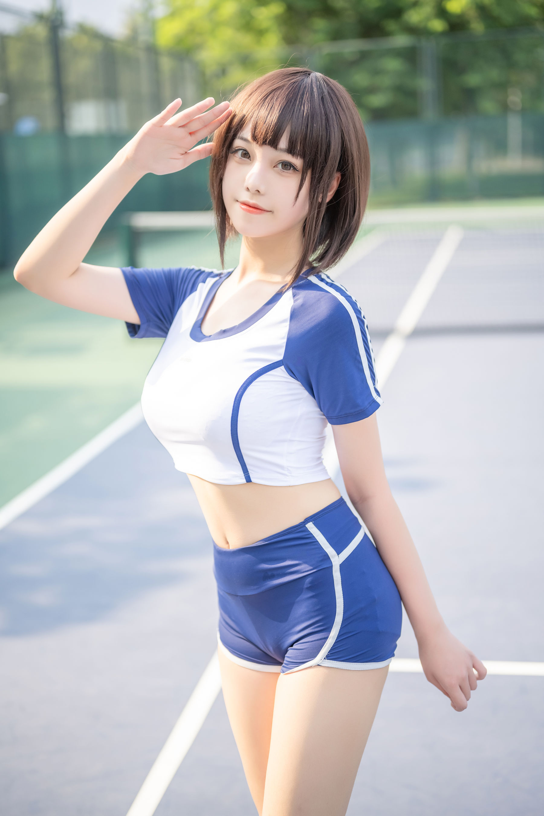 [网红COSER写真] 萌系小姐姐蜜汁猫裘 - 体操服