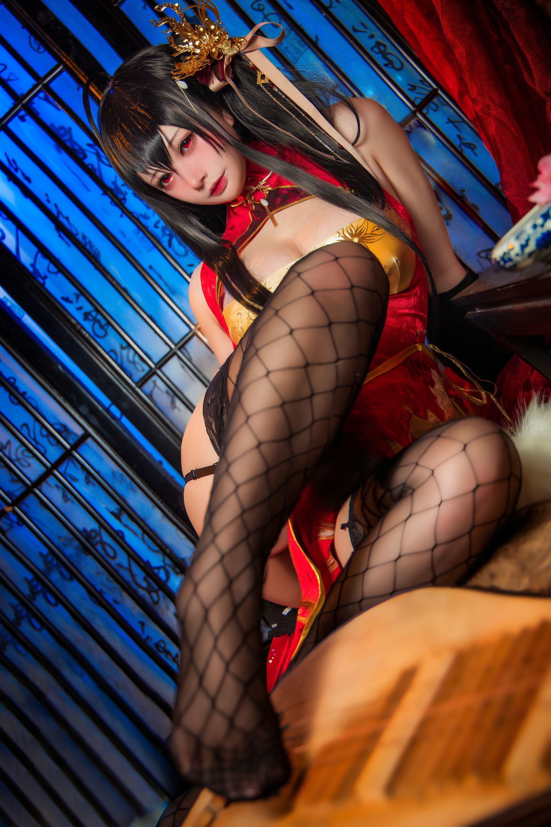 [网红COSER写真] 高颜值coser念念_D - 大凤旗袍