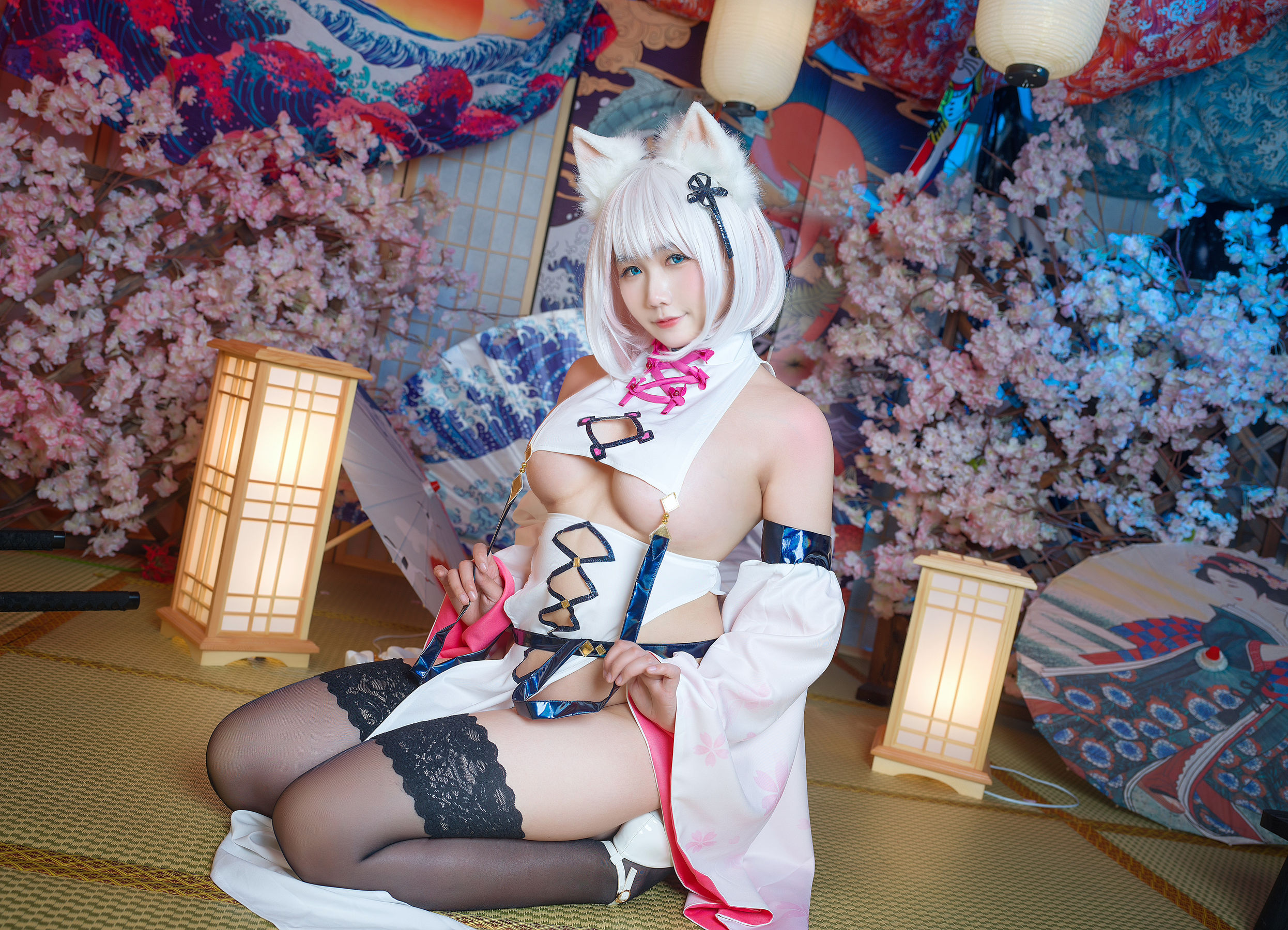 [网红COSER写真] 麻花麻花酱 - 魔太郎旗袍