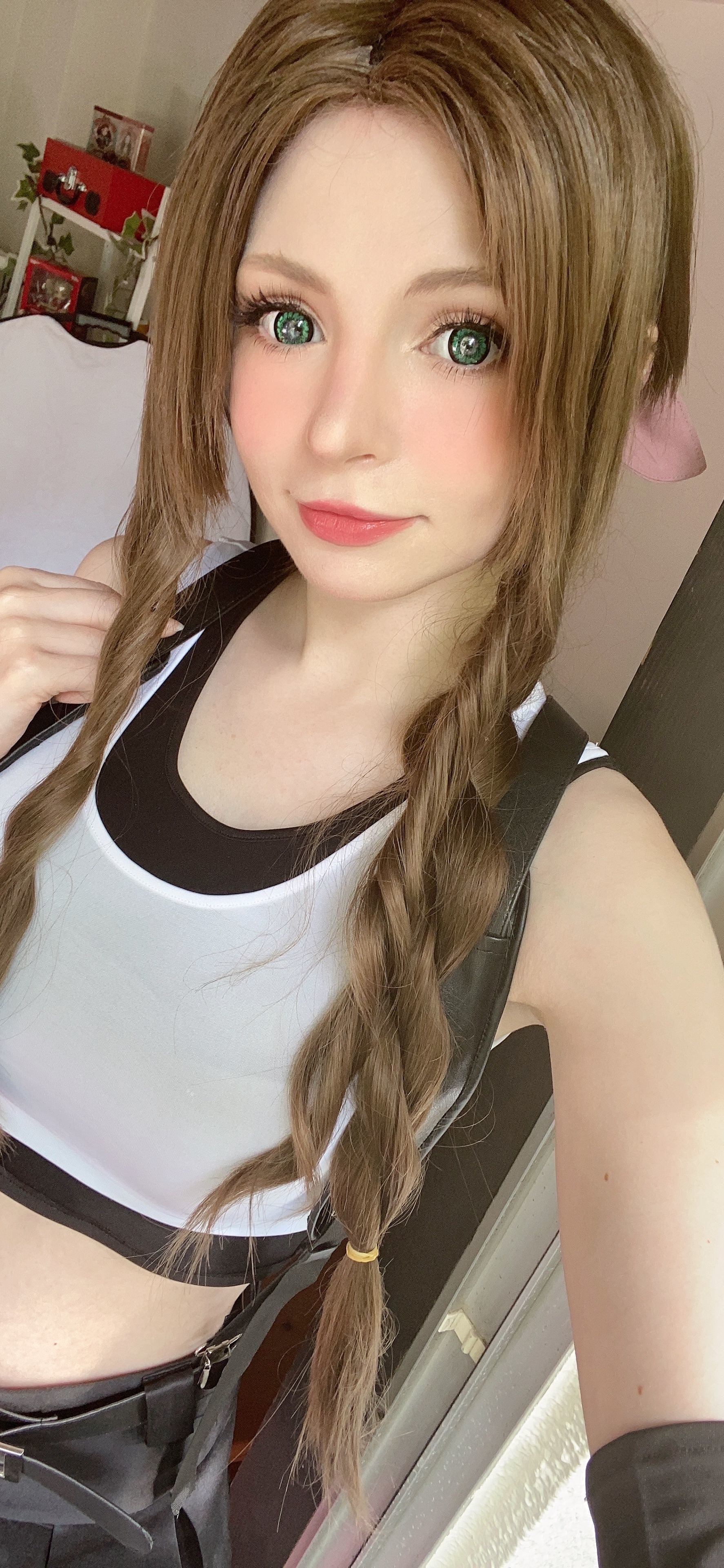 [网红COSER写真] Peach milky - Aerith Tifa Swap