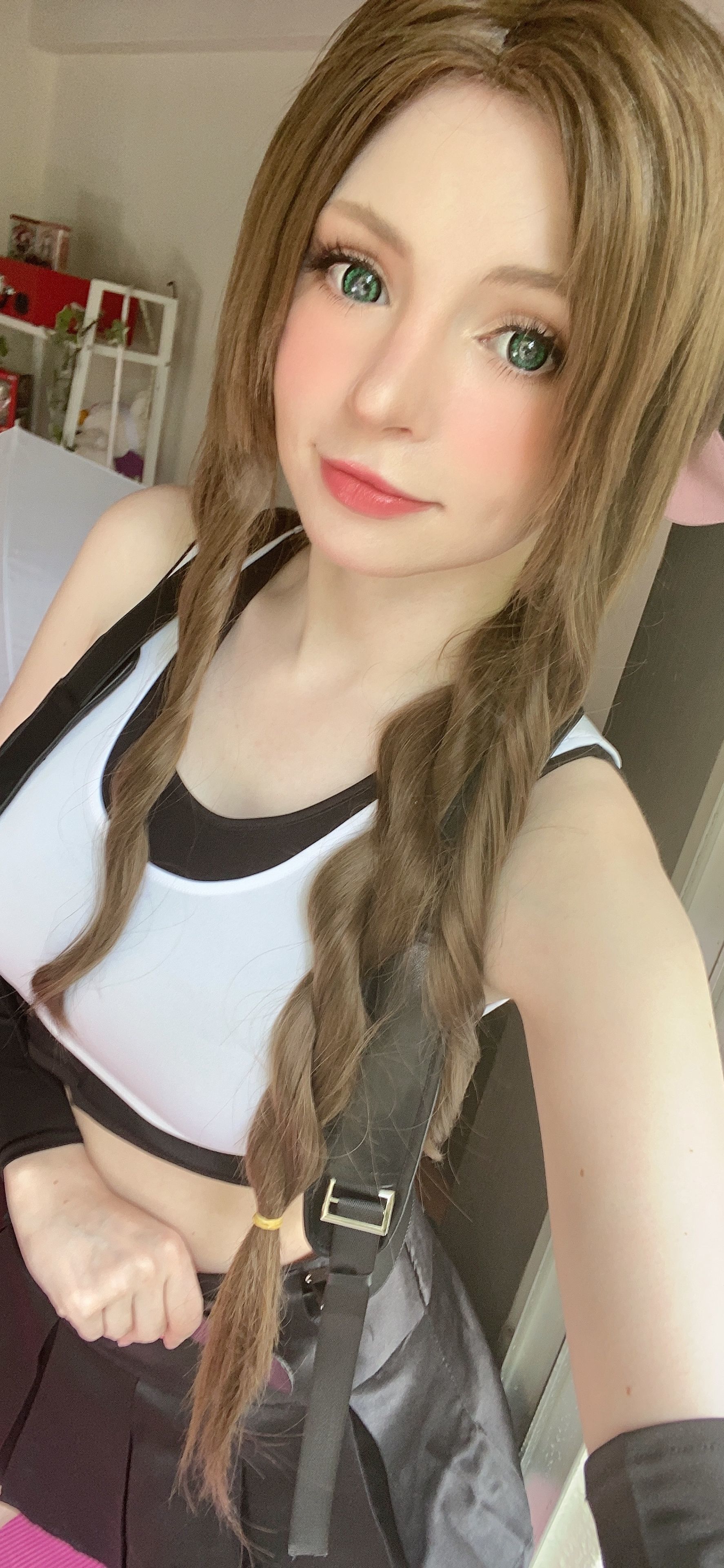 [网红COSER写真] Peach milky - Aerith Tifa Swap