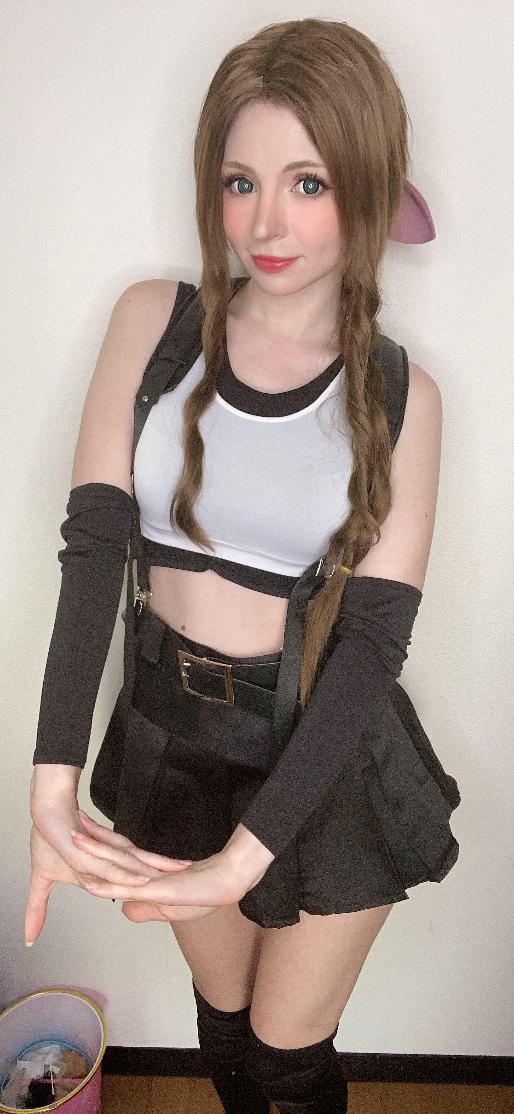 [网红COSER写真] Peach milky - Aerith Tifa Swap