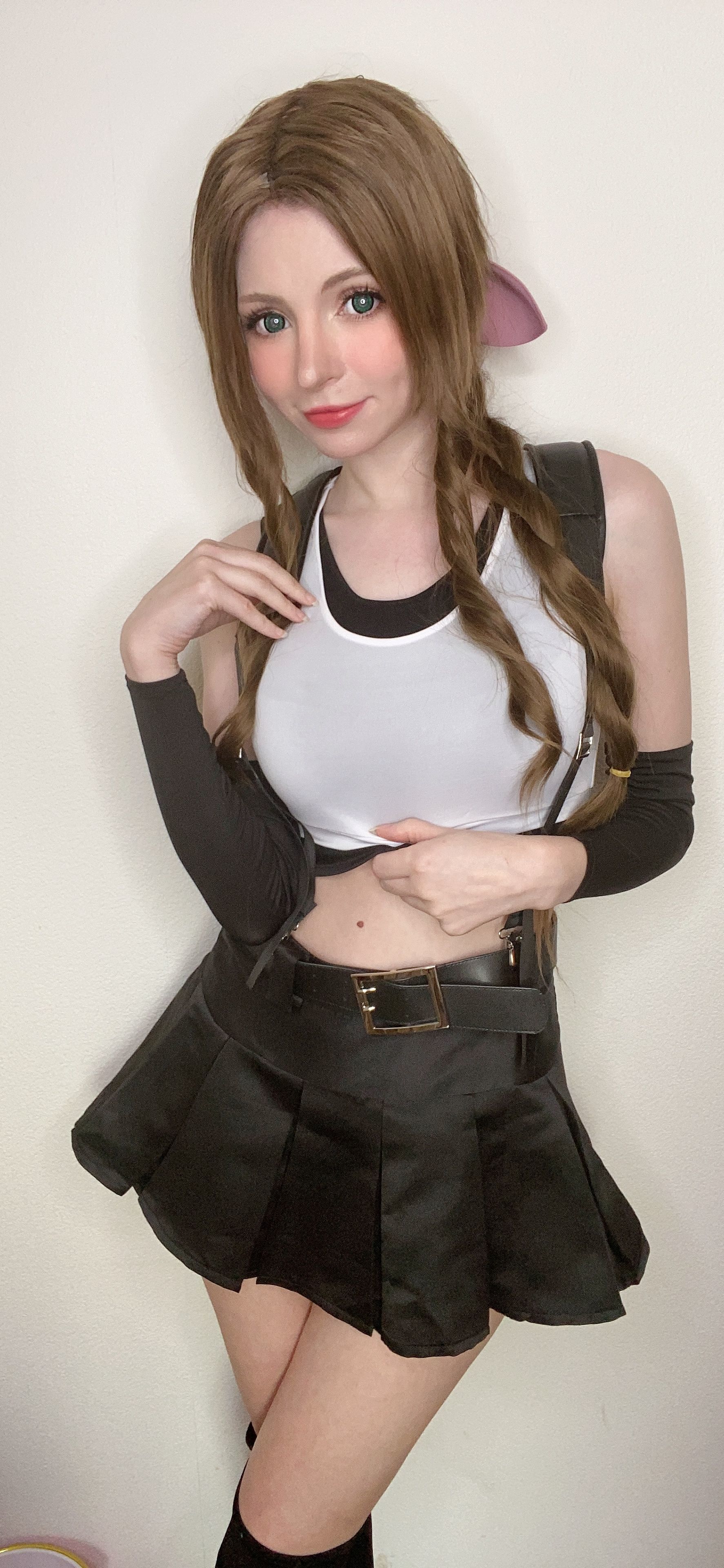 [网红COSER写真] Peach milky - Aerith Tifa Swap
