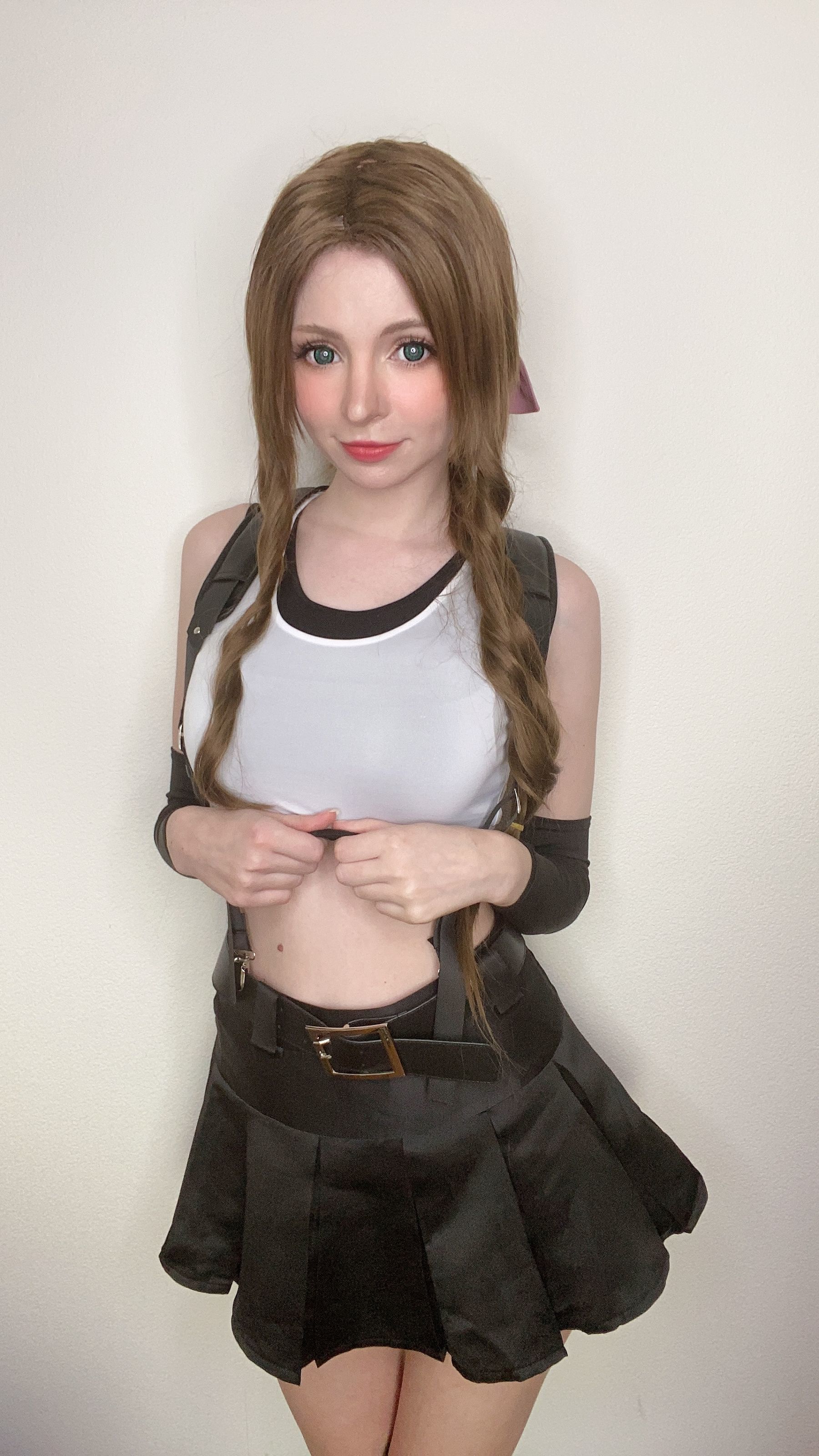 [网红COSER写真] Peach milky - Aerith Tifa Swap
