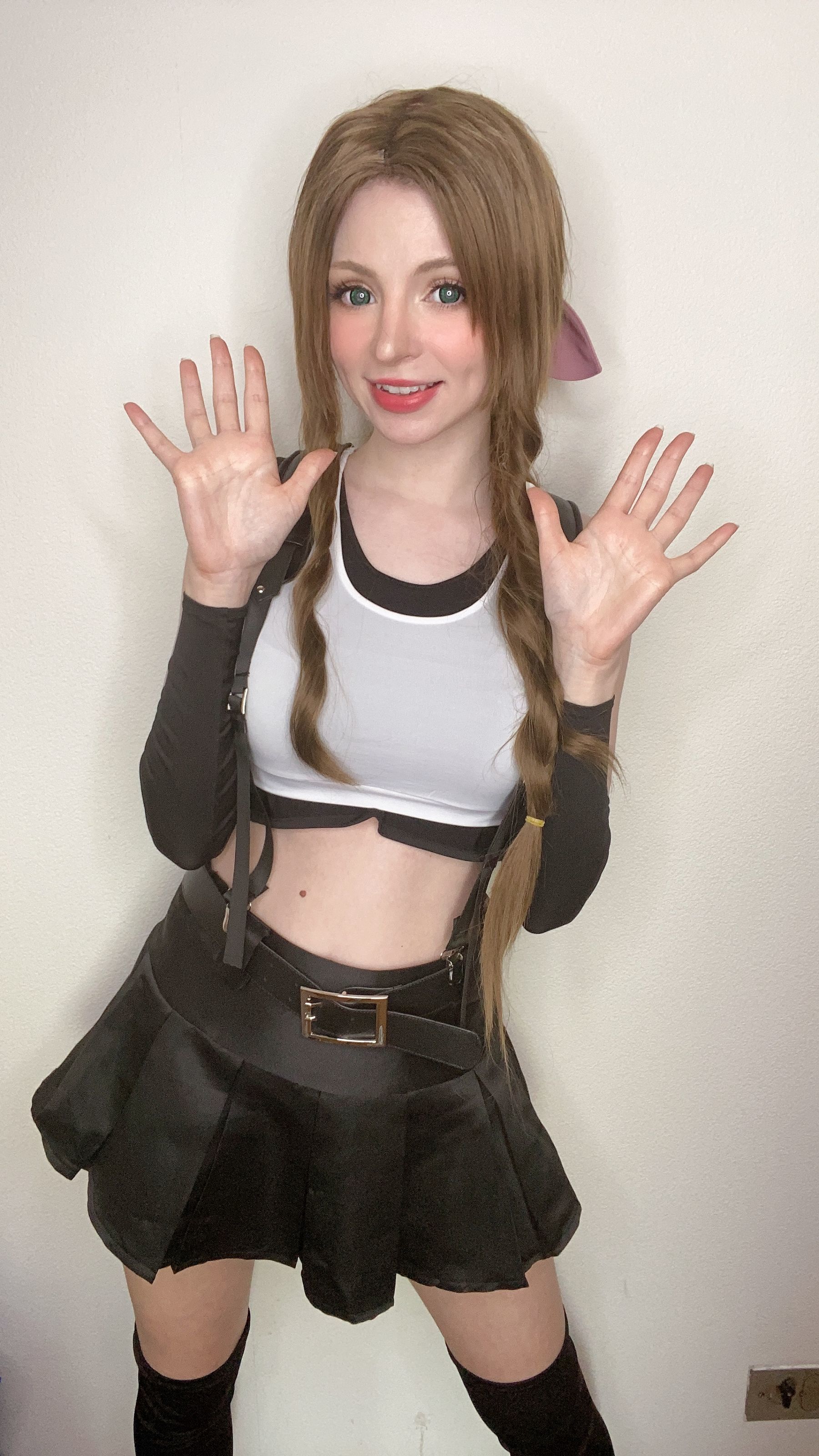 [网红COSER写真] Peach milky - Aerith Tifa Swap