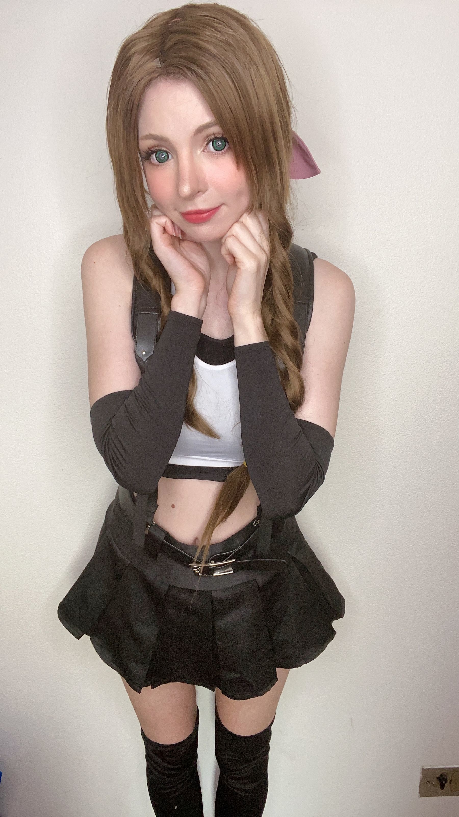 [网红COSER写真] Peach milky - Aerith Tifa Swap