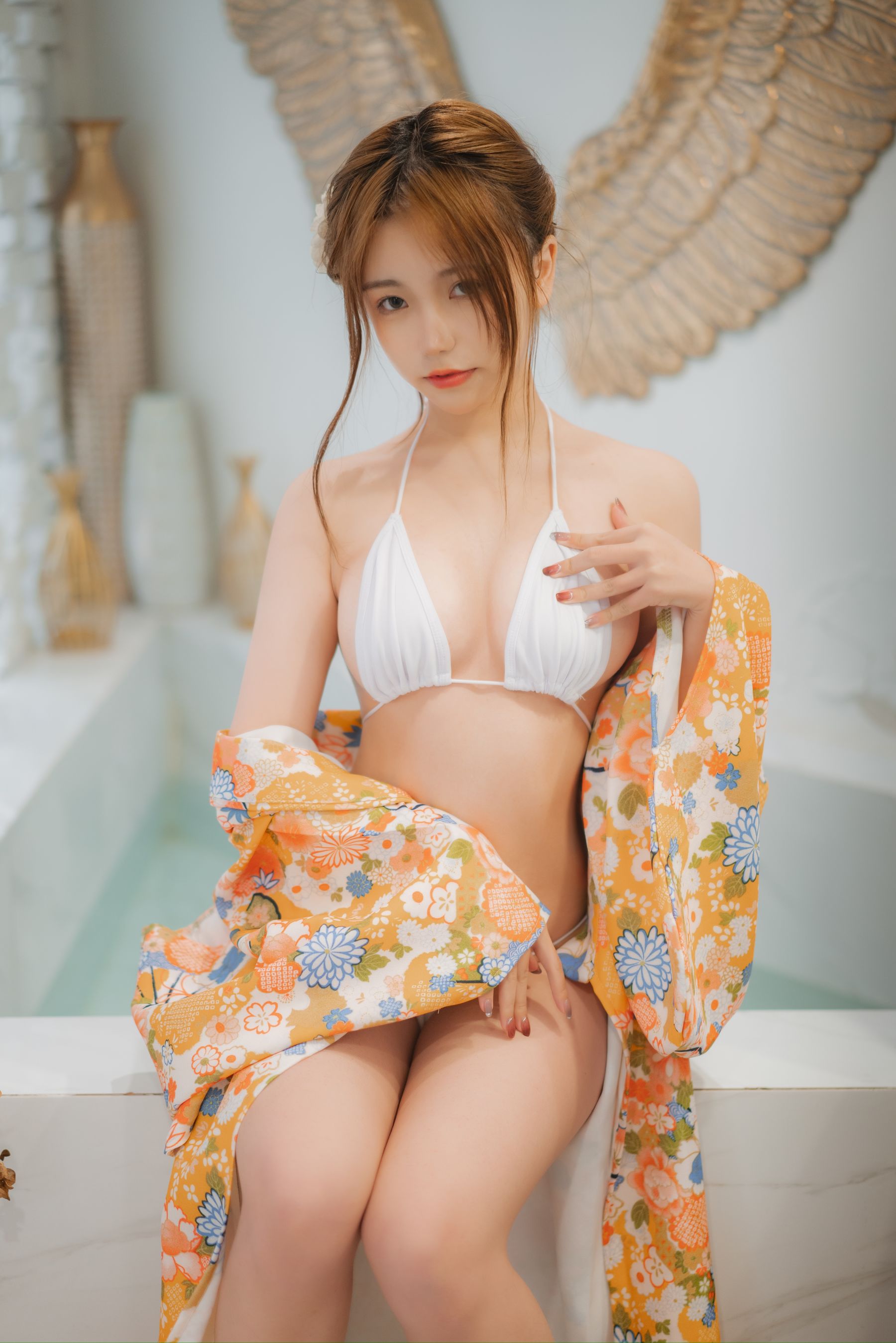 [网红COSER写真] 一北亦北 - 和服泳装