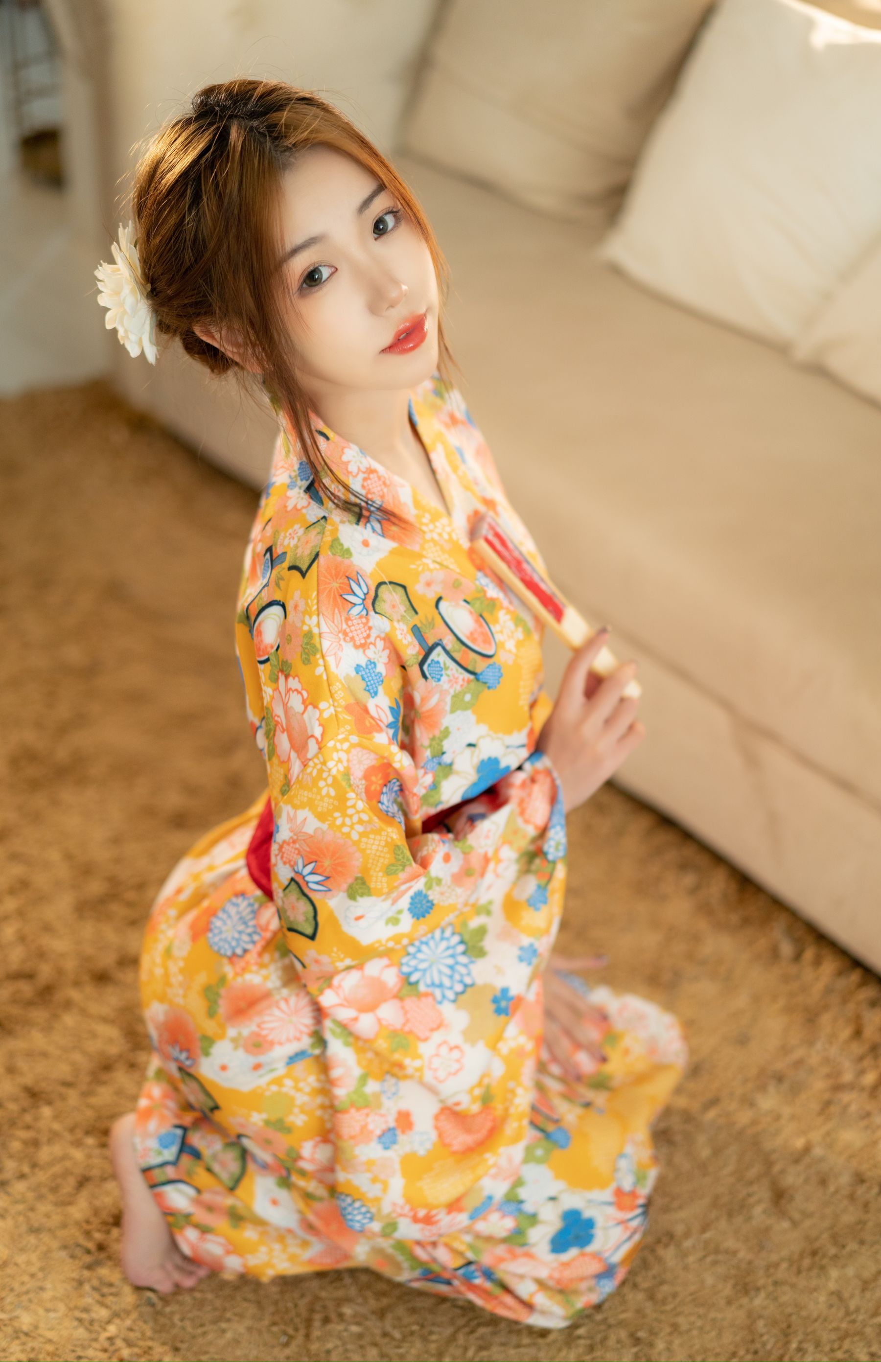 [网红COSER写真] 一北亦北 - 和服泳装
