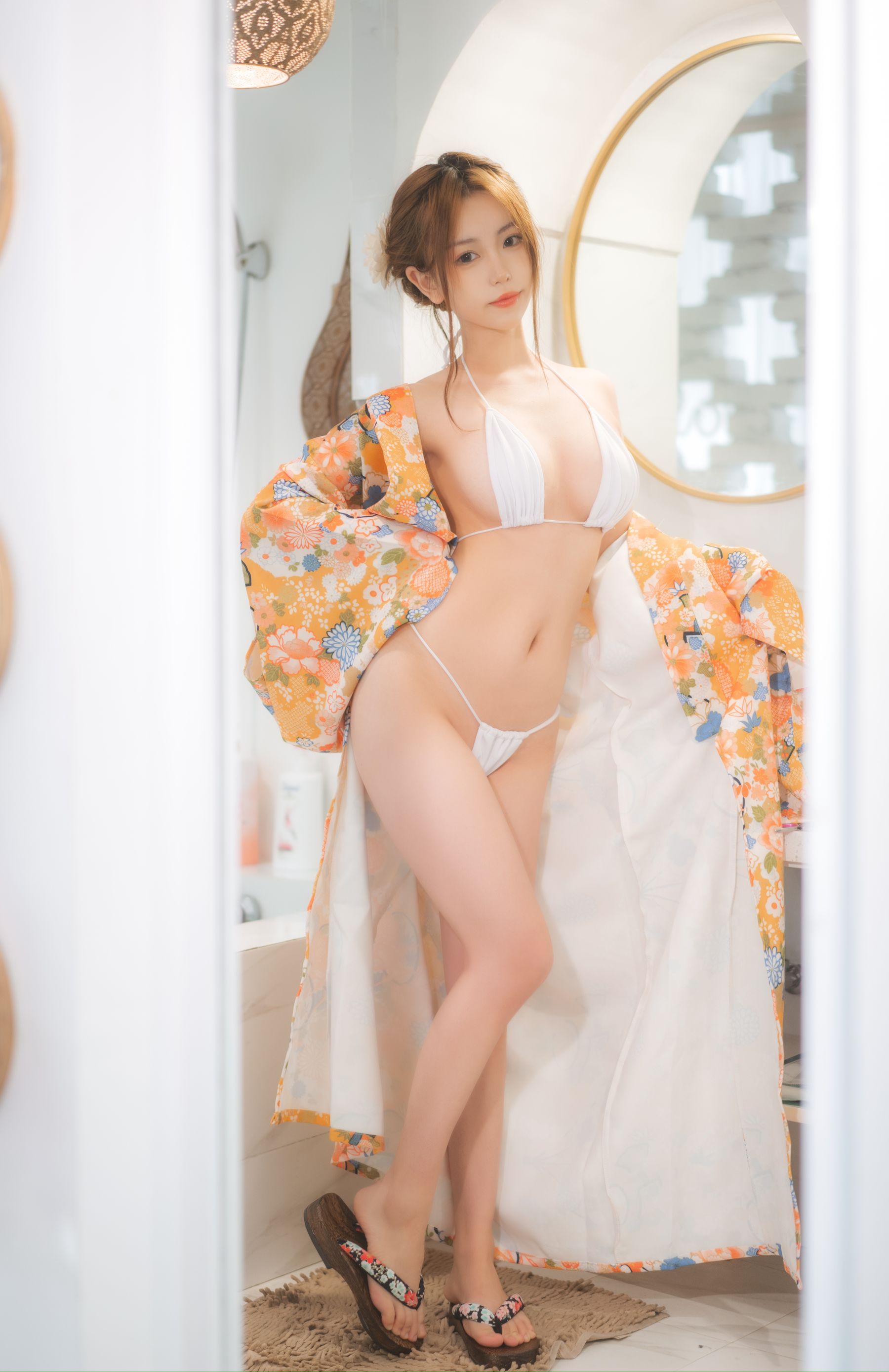 [网红COSER写真] 一北亦北 - 和服泳装