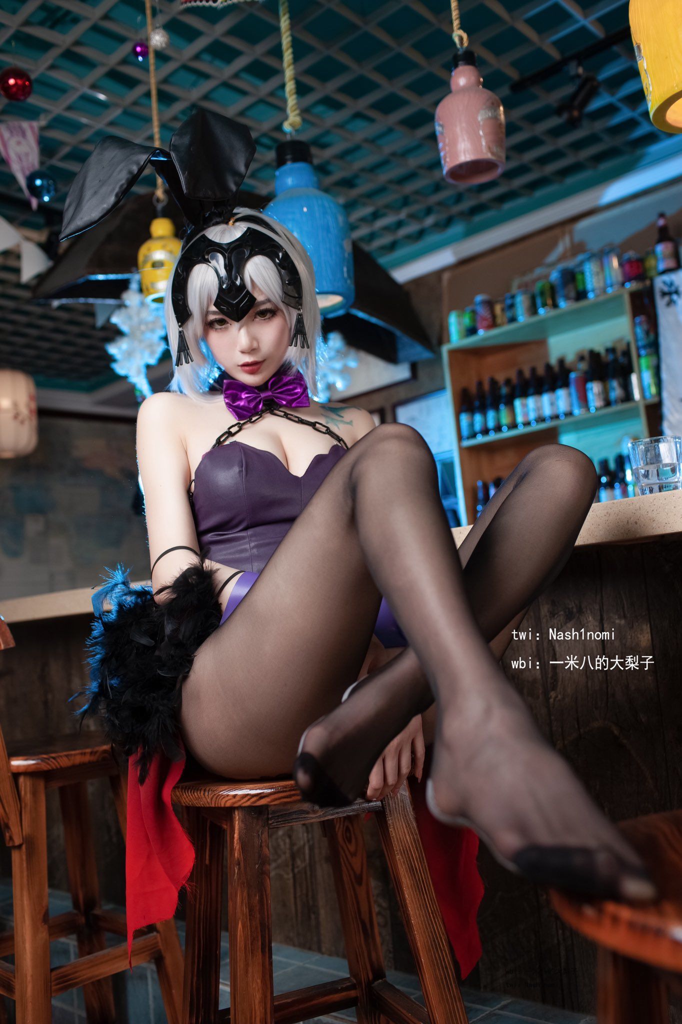 [网红COSER写真] 一米八的大梨子 - 黑贞兔女郎