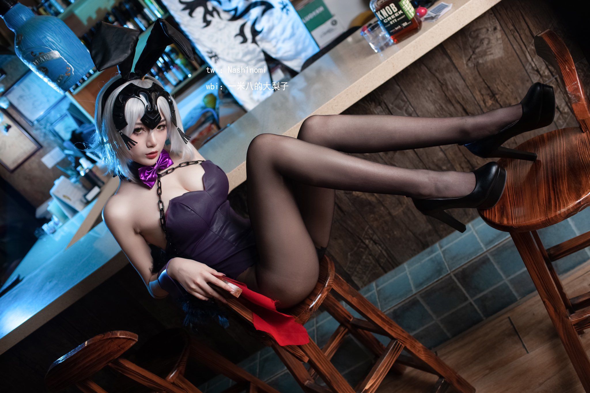 [网红COSER写真] 一米八的大梨子 - 黑贞兔女郎