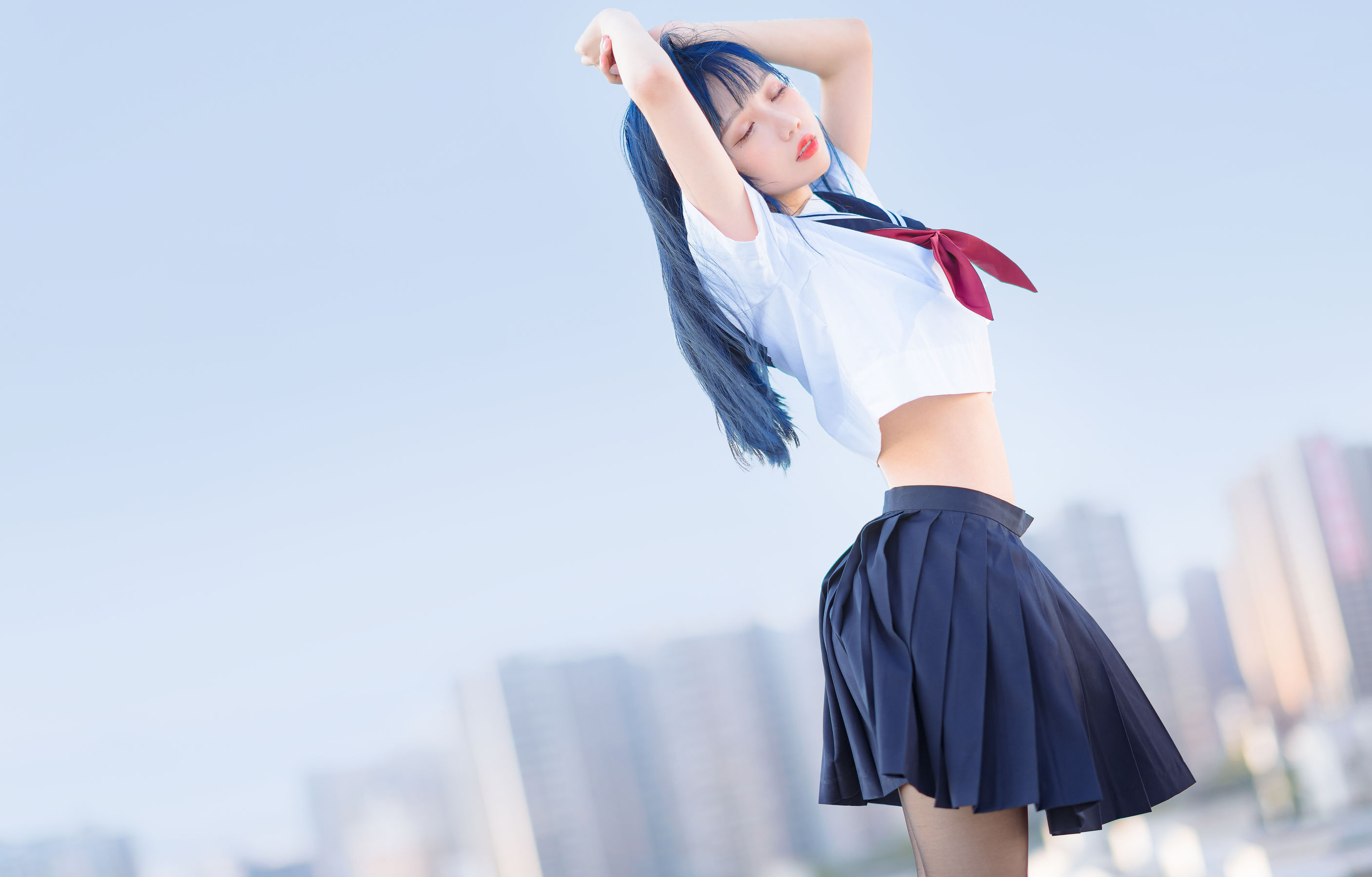 [网红COSER写真] 动漫博主果咩酱w - JK