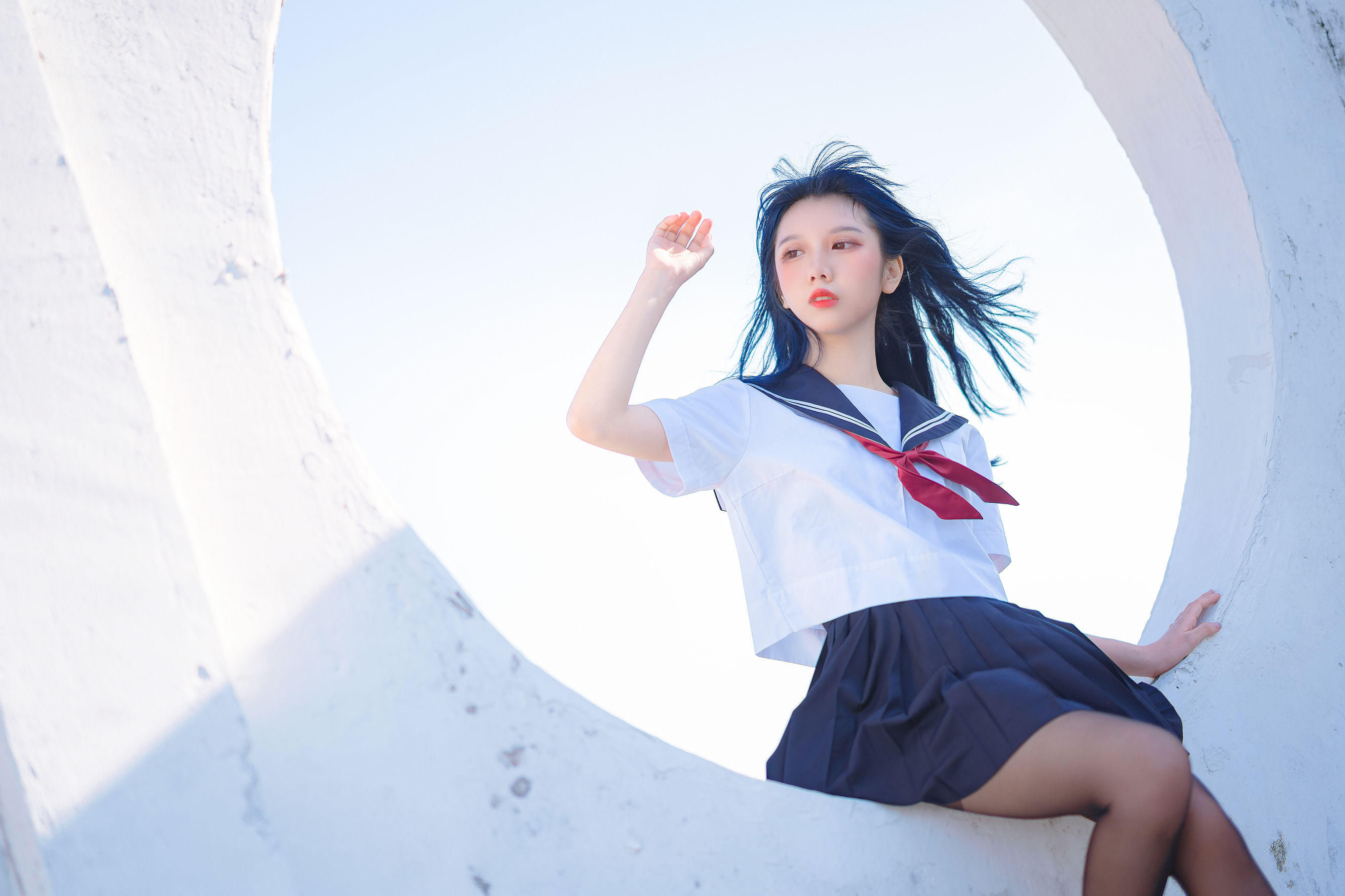 [网红COSER写真] 动漫博主果咩酱w - JK