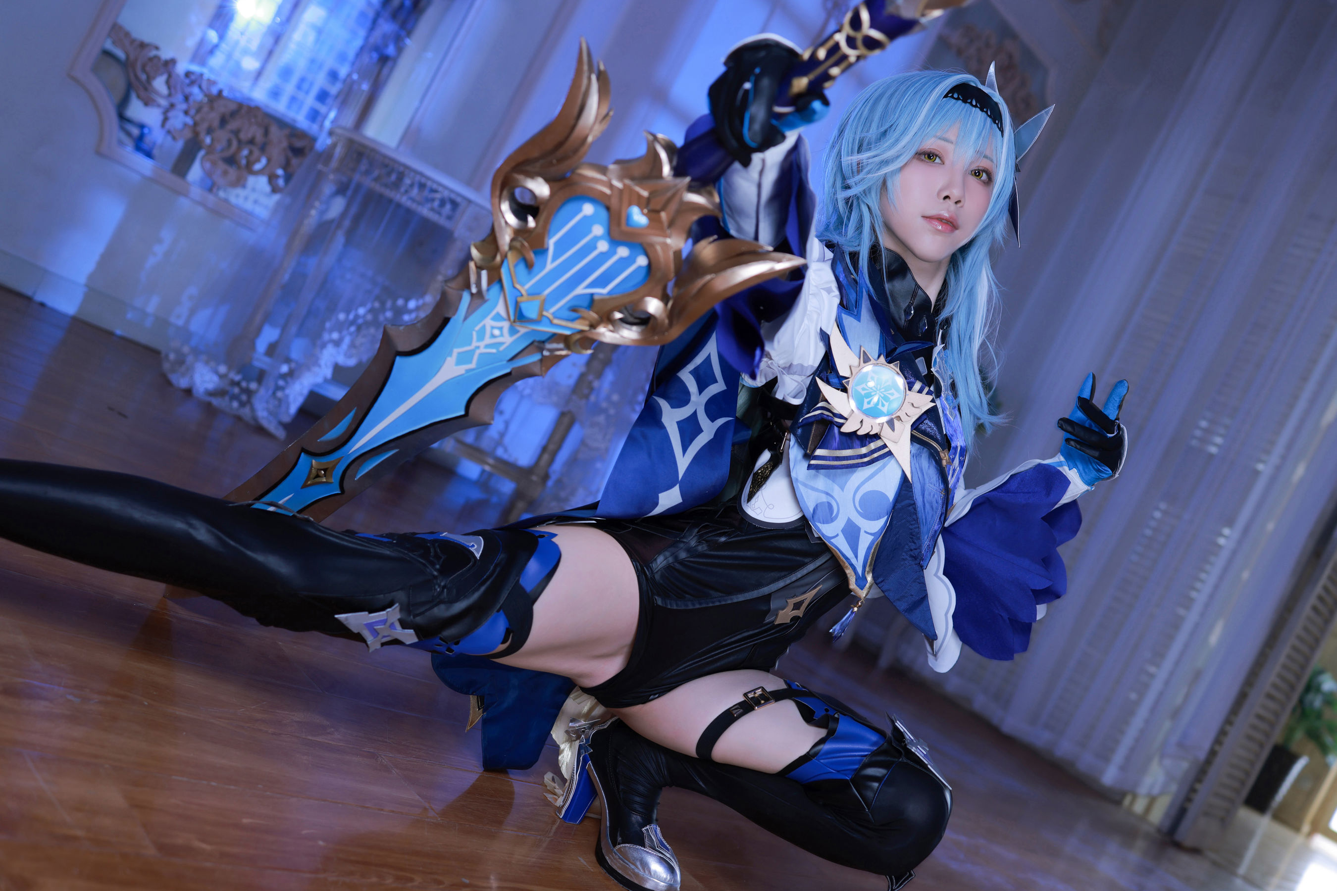 [网红COSER写真] 动漫博主水淼aqua - 原神优菈 原造