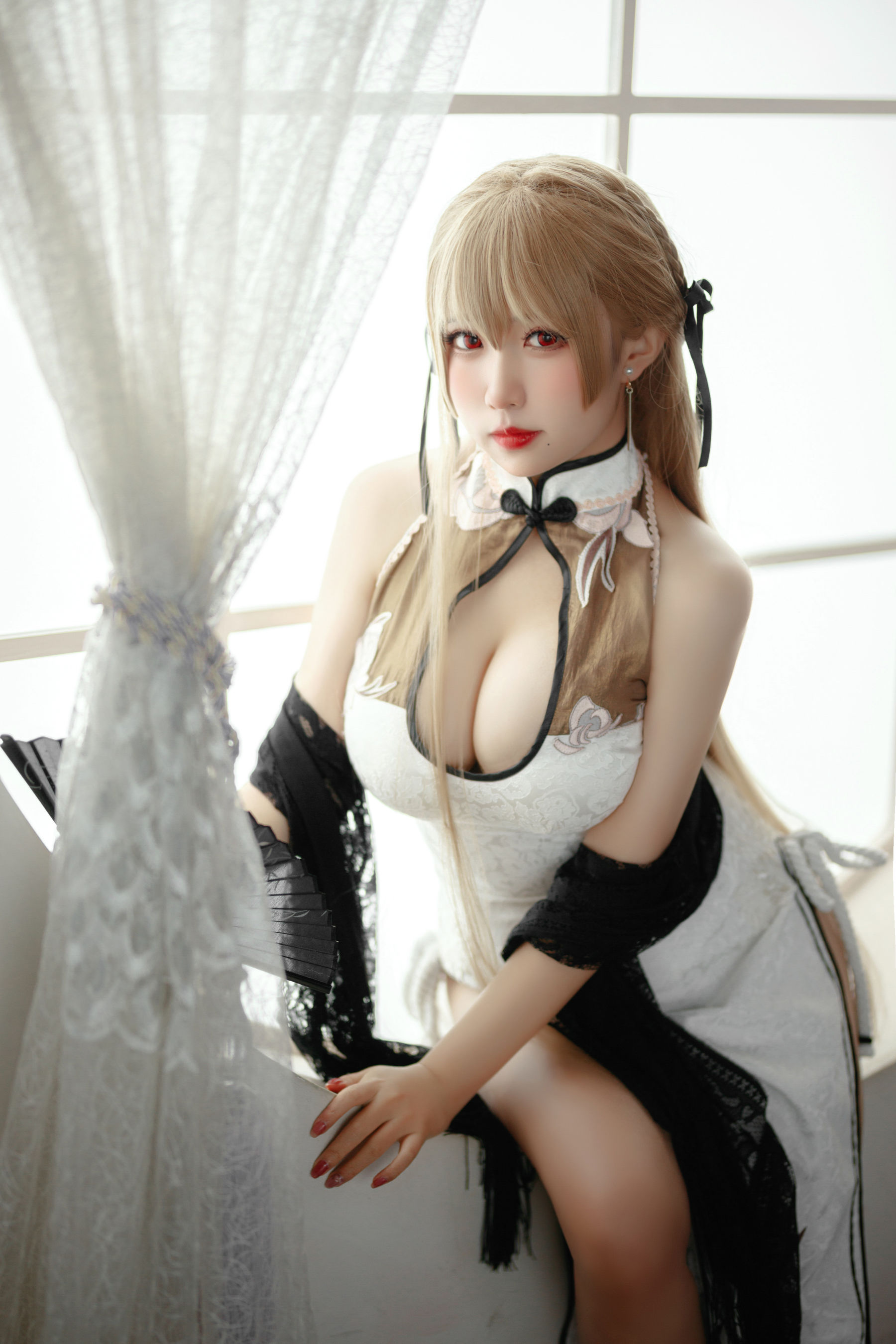 [网红COSER写真] 动漫博主貓田聖奈奈(桃之啾啾) - 白玉佳人