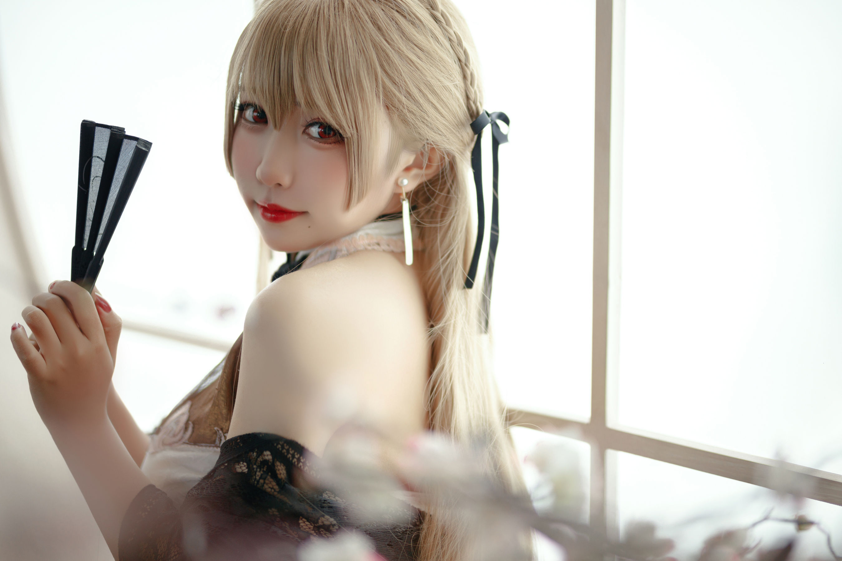 [网红COSER写真] 动漫博主貓田聖奈奈(桃之啾啾) - 白玉佳人