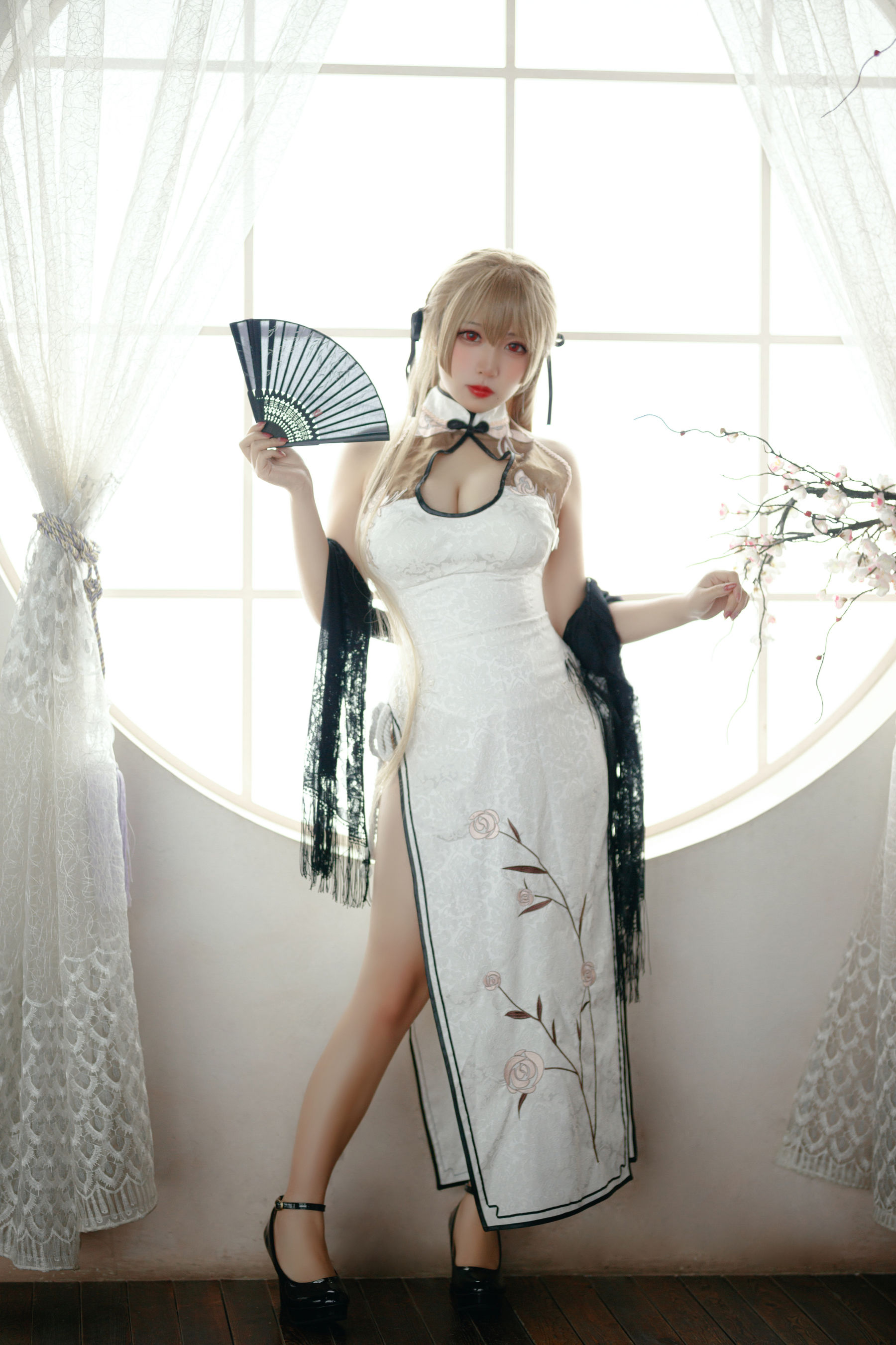 [网红COSER写真] 动漫博主貓田聖奈奈(桃之啾啾) - 白玉佳人