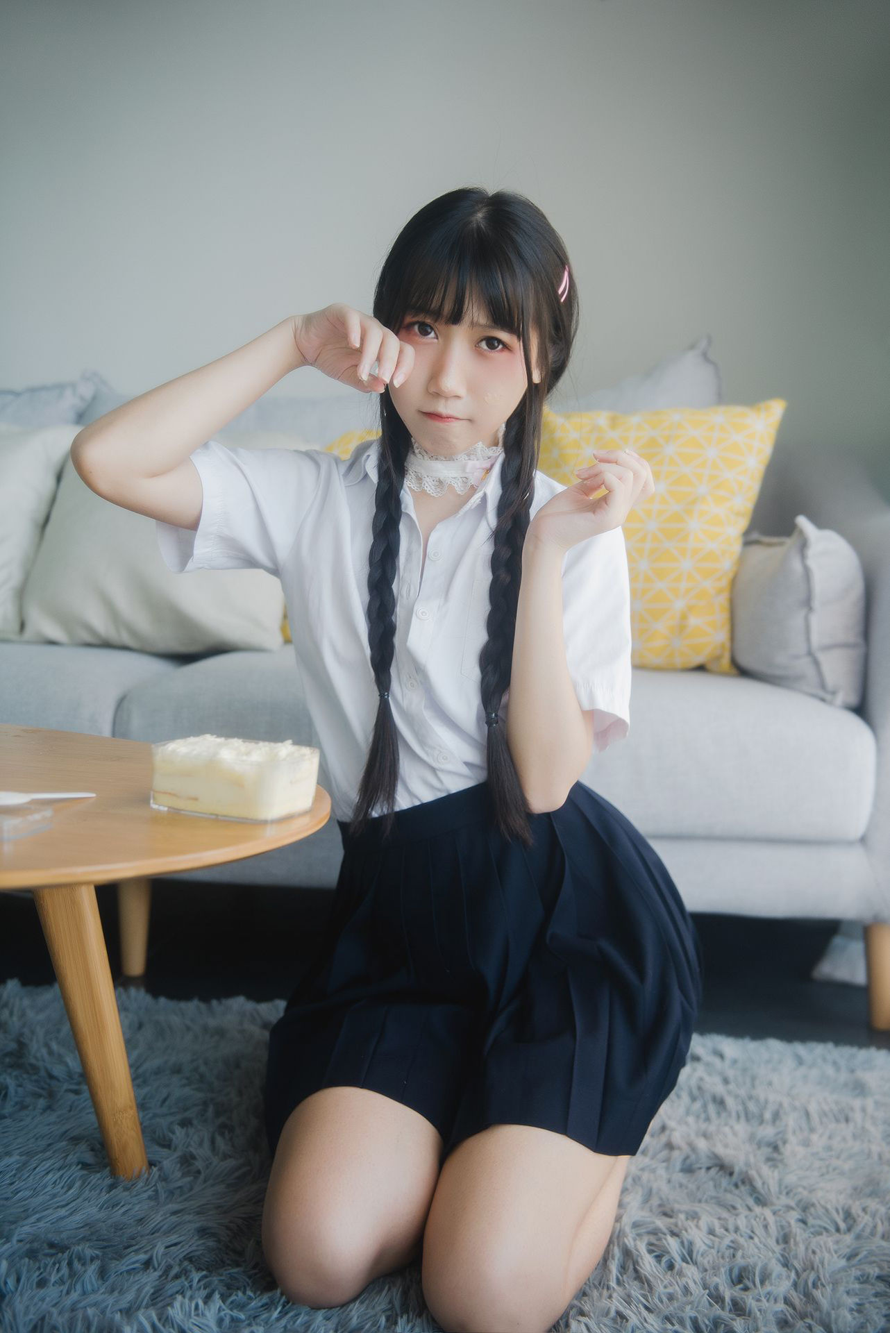 [网红COSER写真] 微博人气Coser不呆猫 - 奶油少女