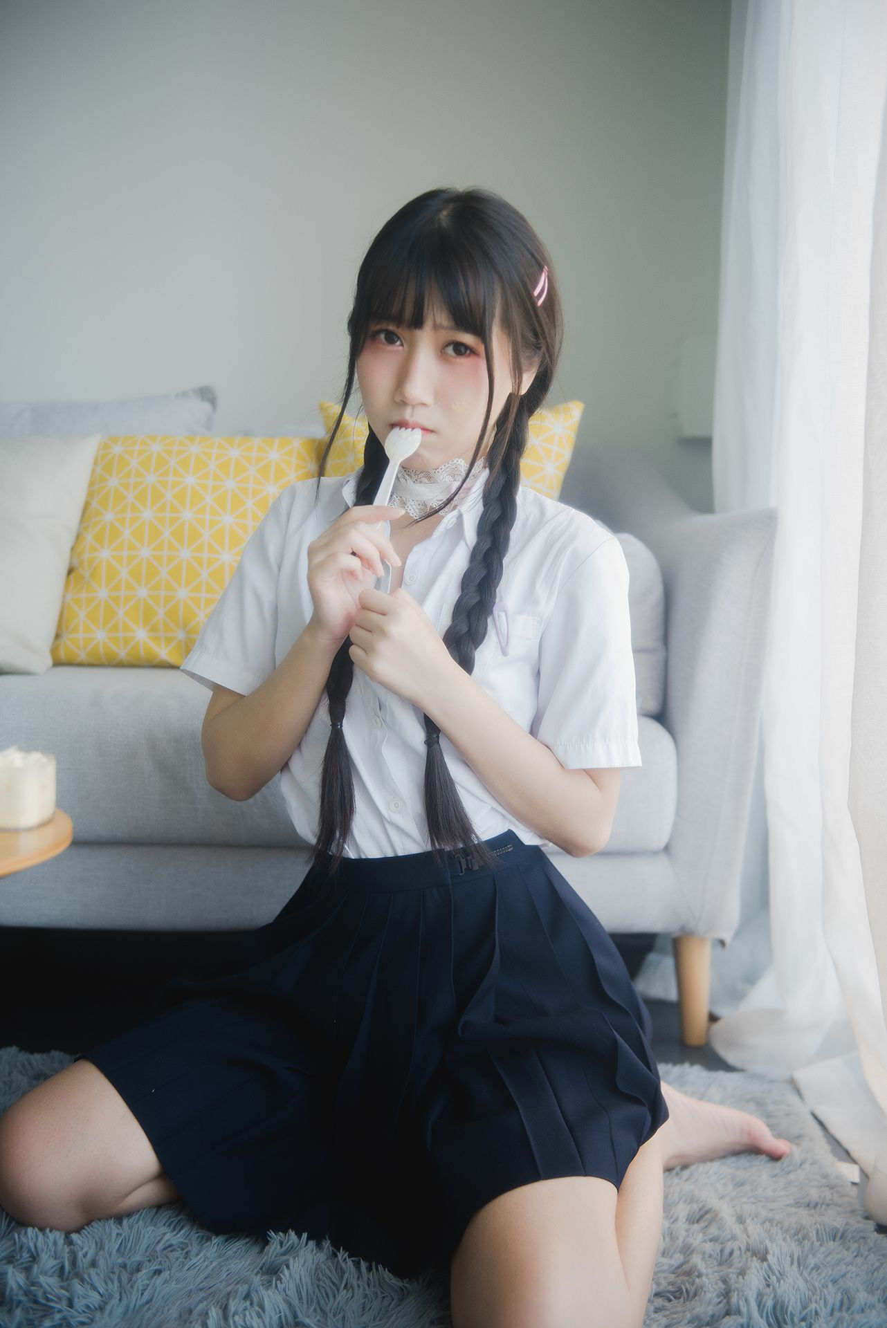 [网红COSER写真] 微博人气Coser不呆猫 - 奶油少女