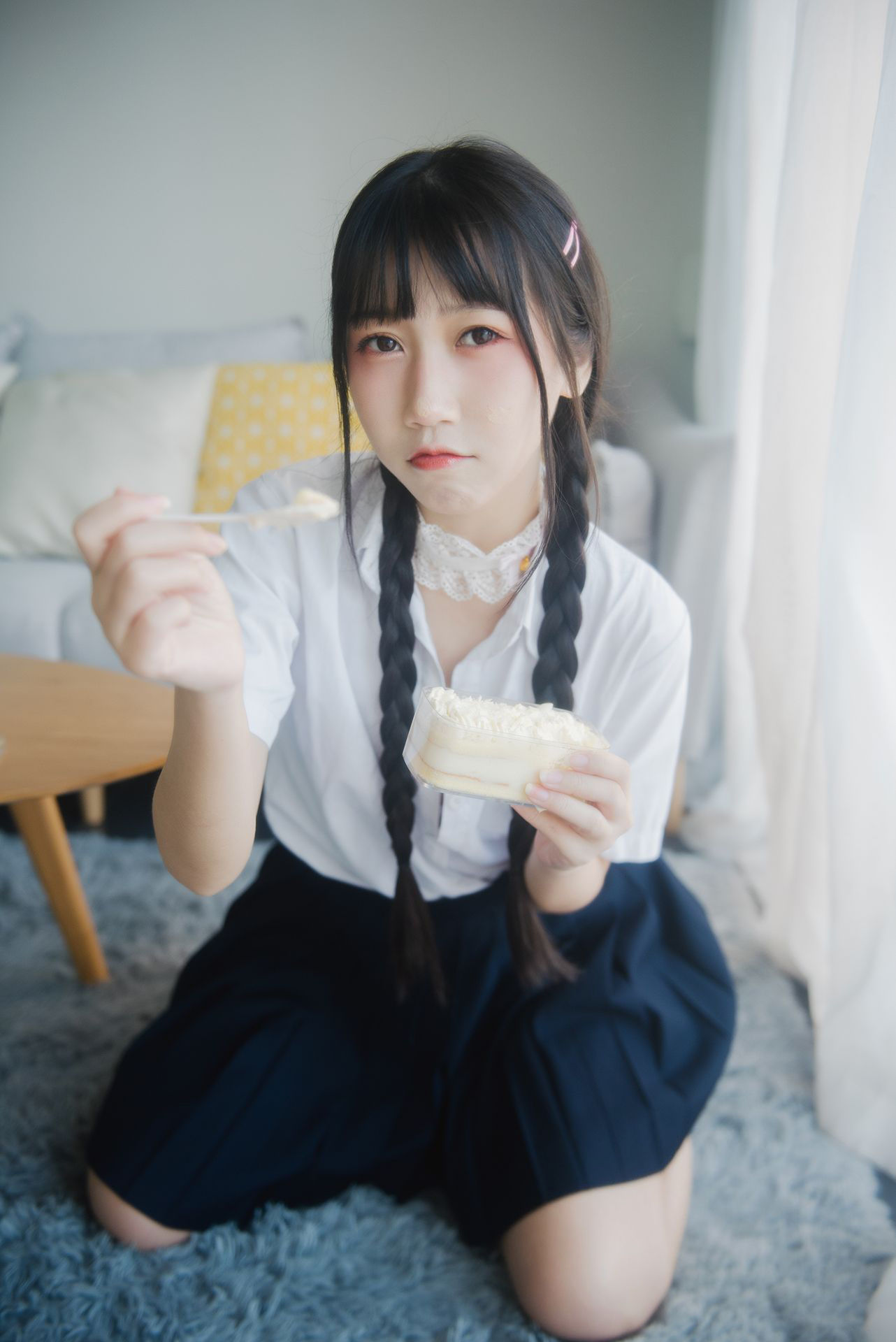 [网红COSER写真] 微博人气Coser不呆猫 - 奶油少女