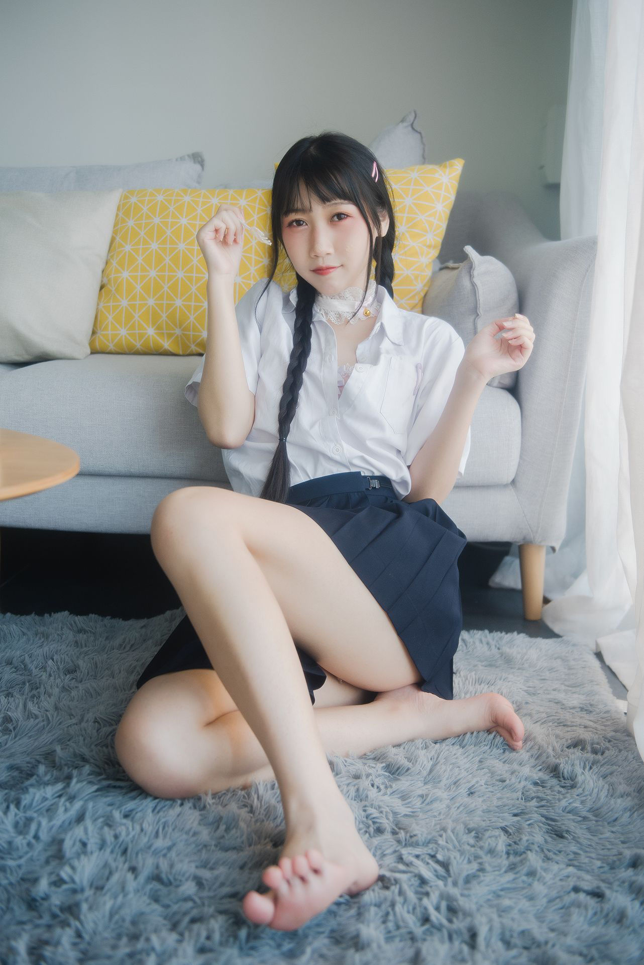 [网红COSER写真] 微博人气Coser不呆猫 - 奶油少女
