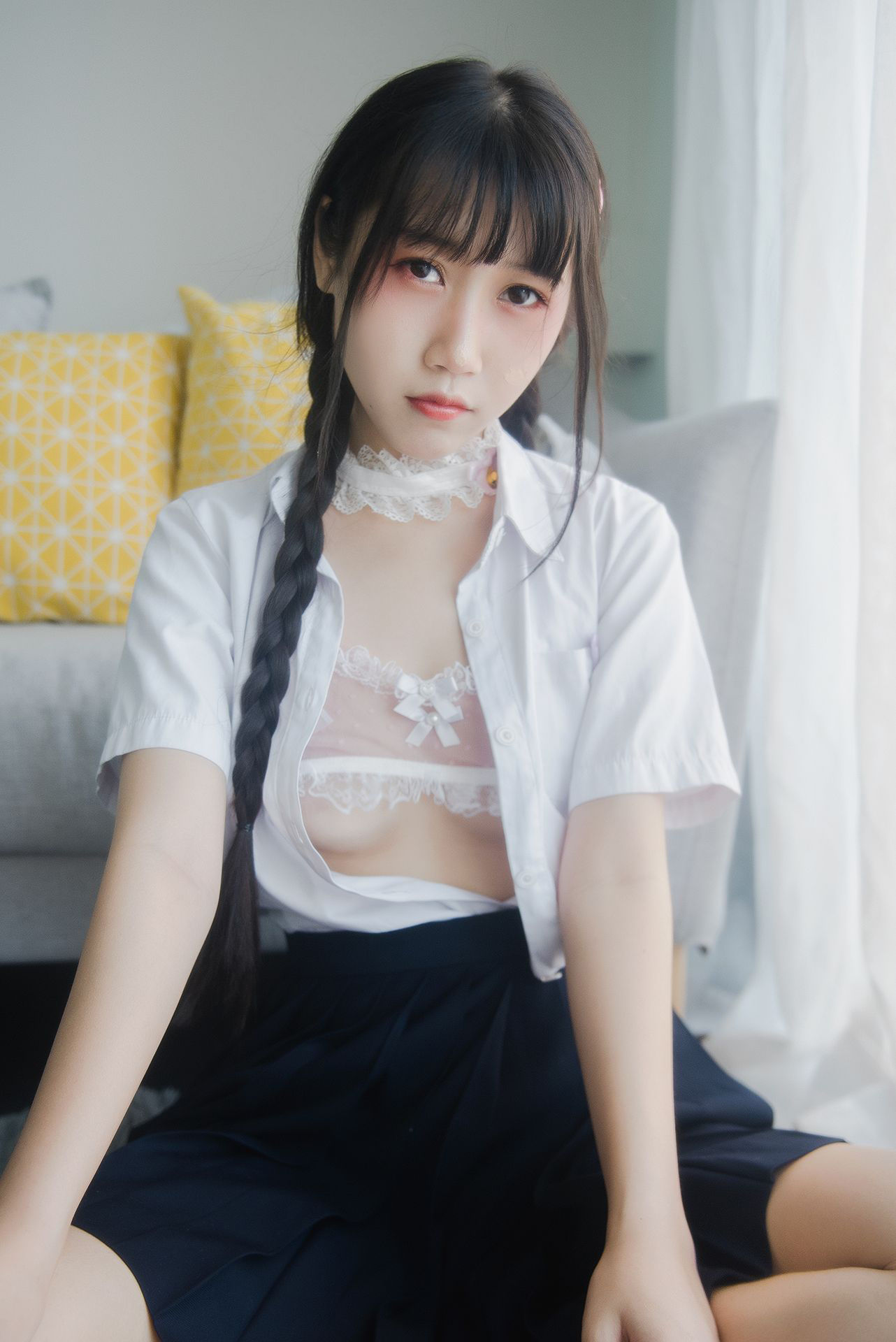 [网红COSER写真] 微博人气Coser不呆猫 - 奶油少女