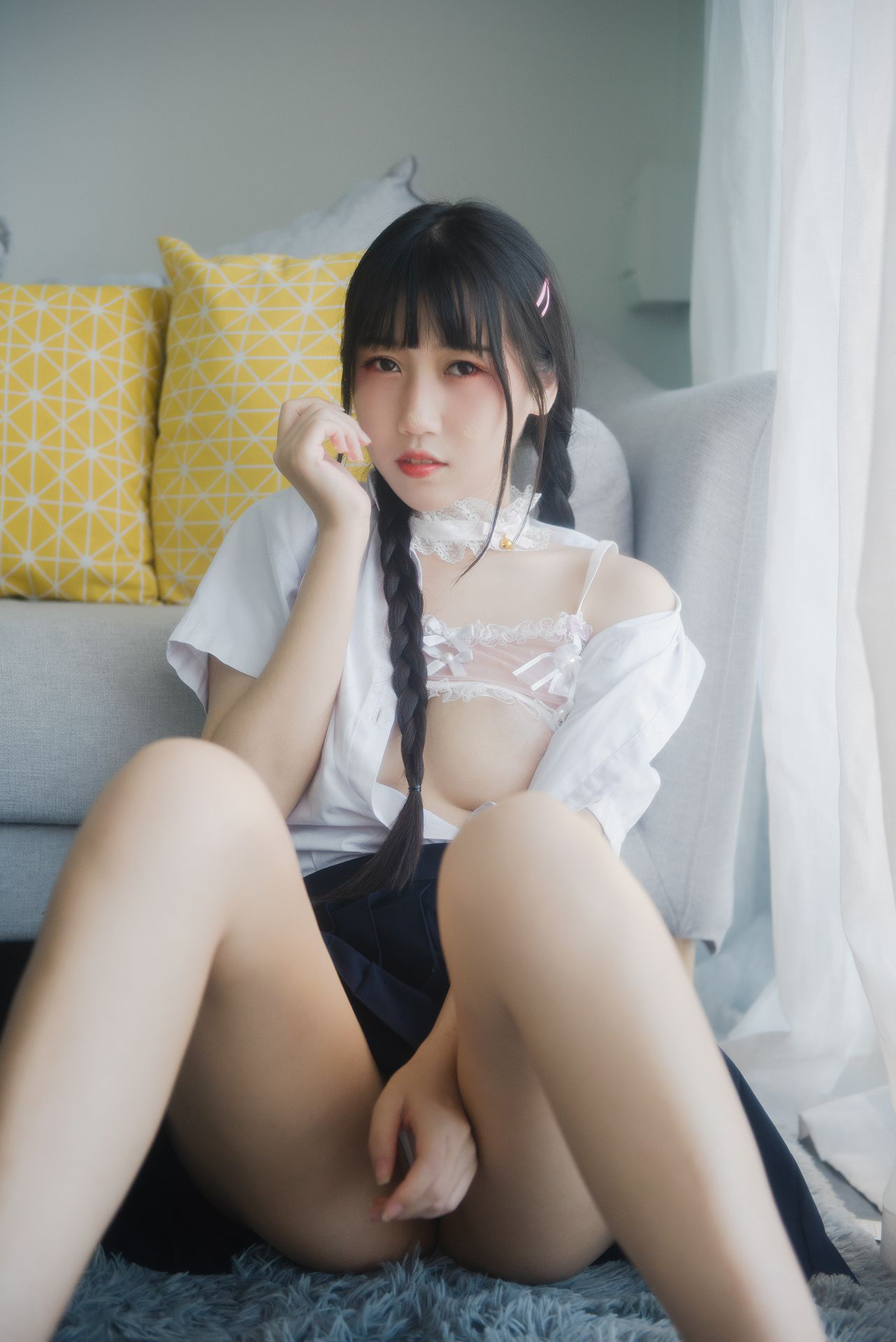 [网红COSER写真] 微博人气Coser不呆猫 - 奶油少女