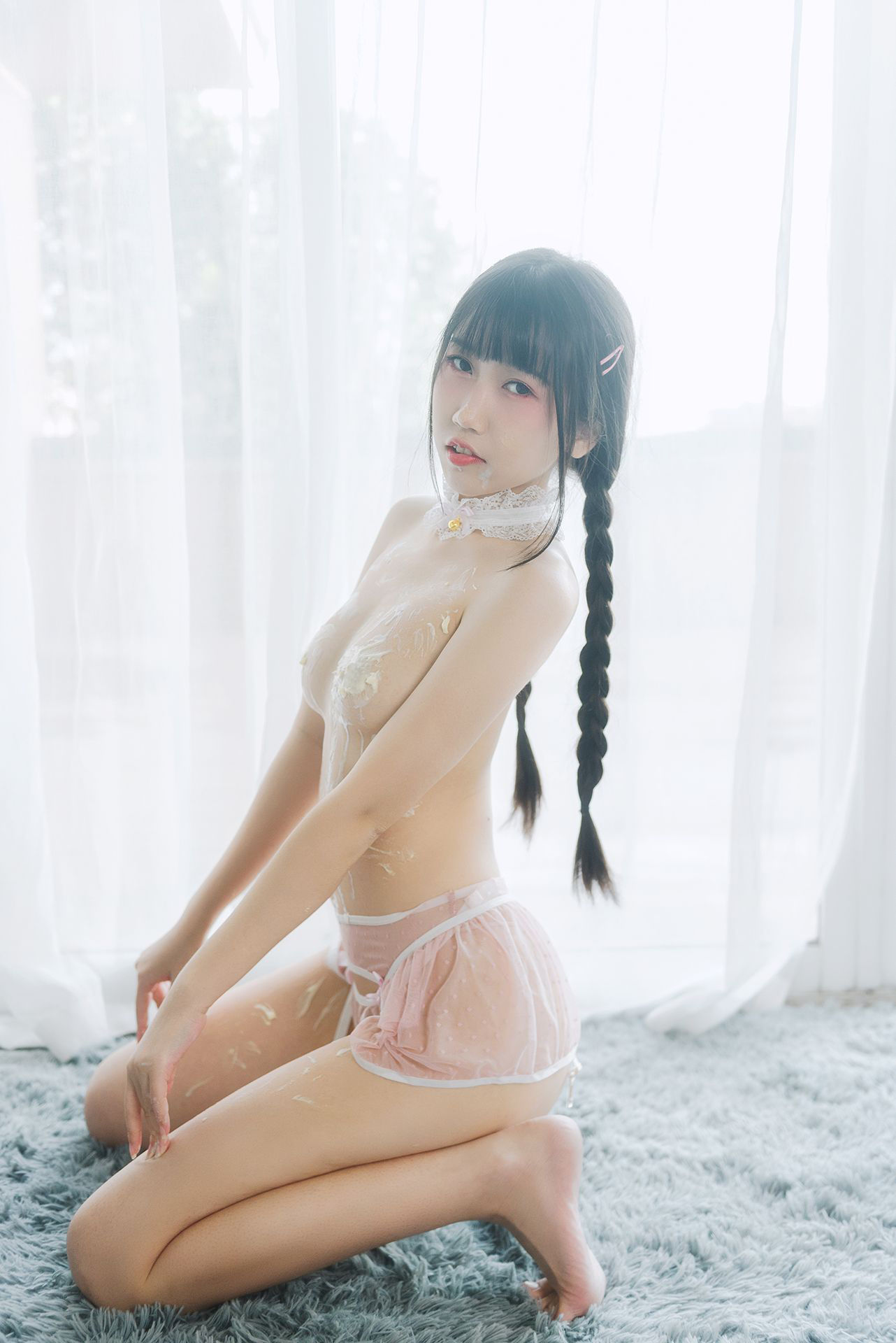 [网红COSER写真] 微博人气Coser不呆猫 - 奶油少女
