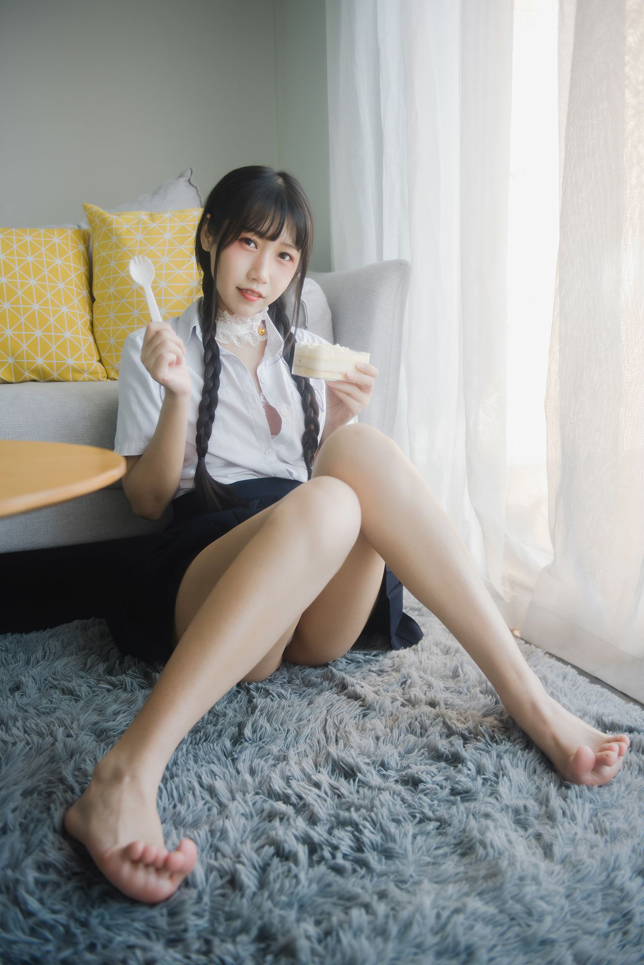 [网红COSER写真] 微博人气Coser不呆猫 - 奶油少女