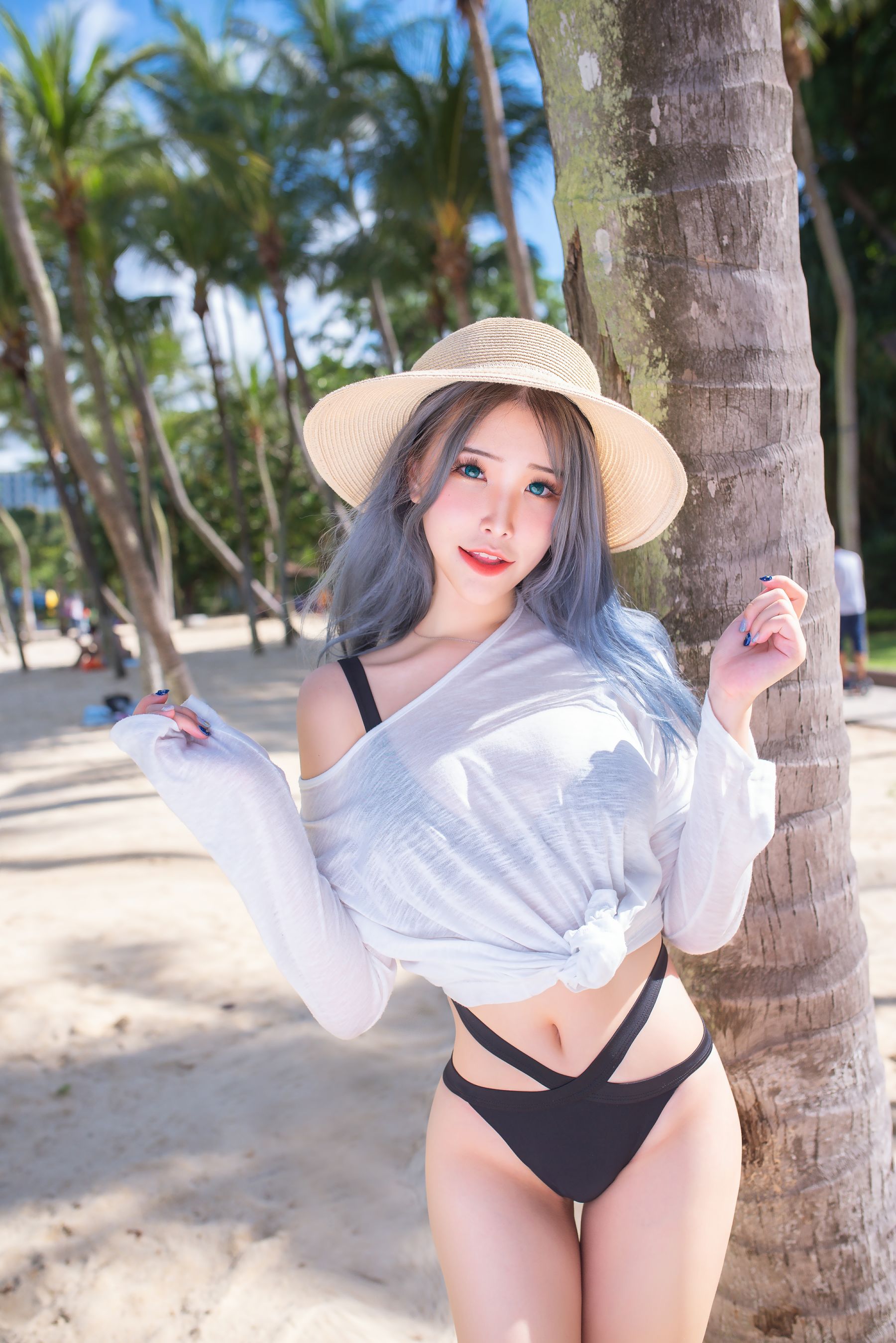 [网红COSER写真] 花リリ(Plant Lily) - Beach lily