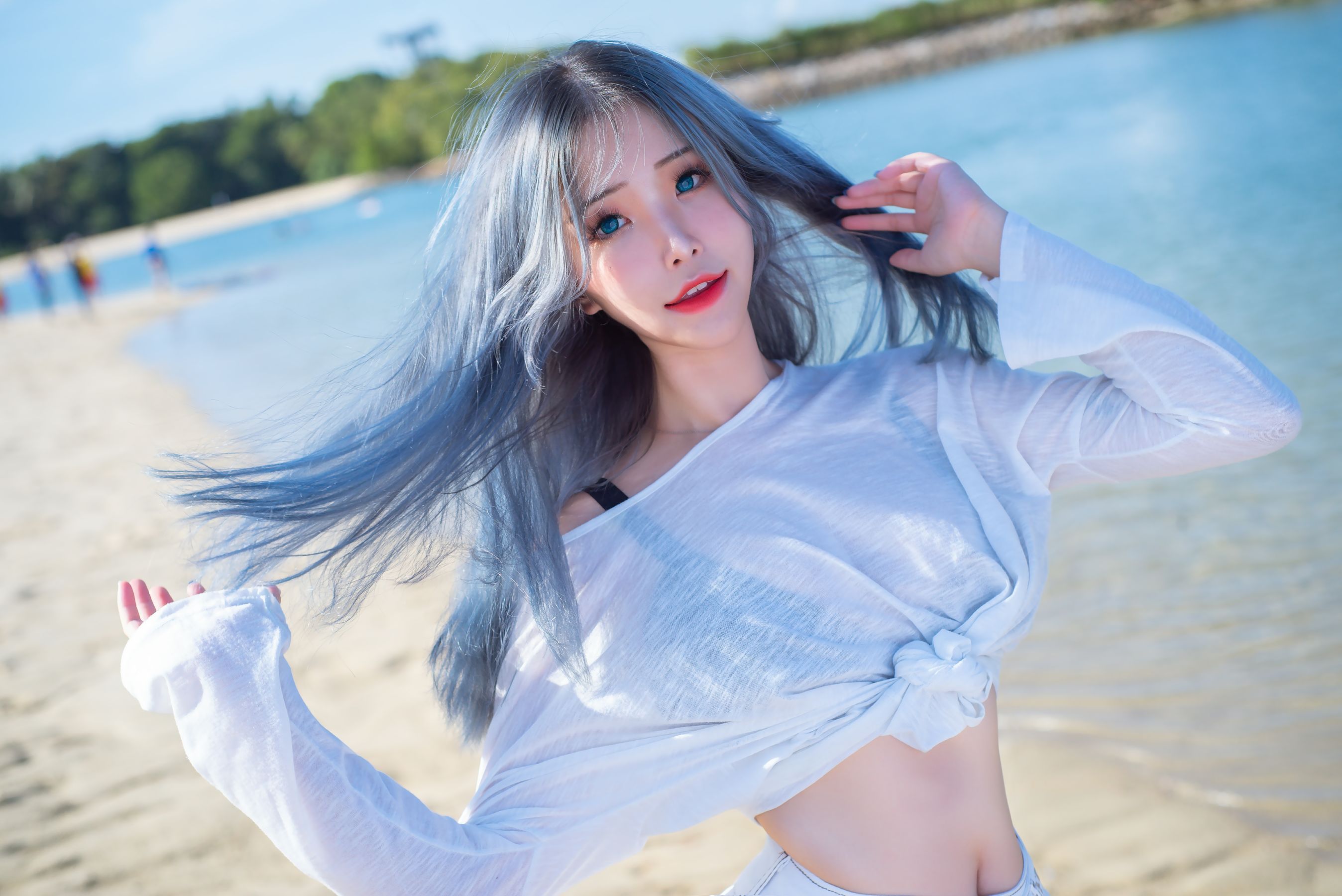 [网红COSER写真] 花リリ(Plant Lily) - Beach lily