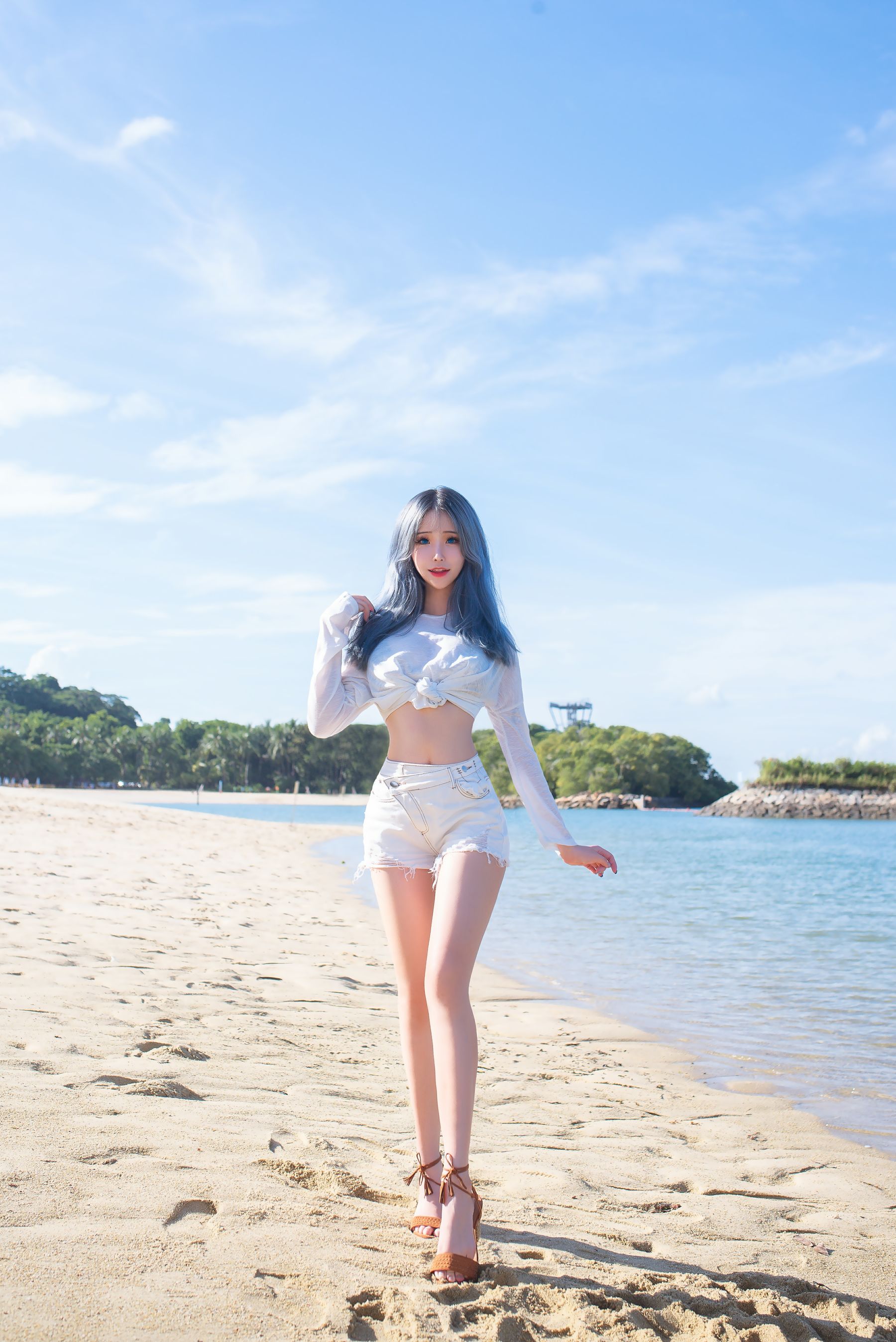[网红COSER写真] 花リリ(Plant Lily) - Beach lily