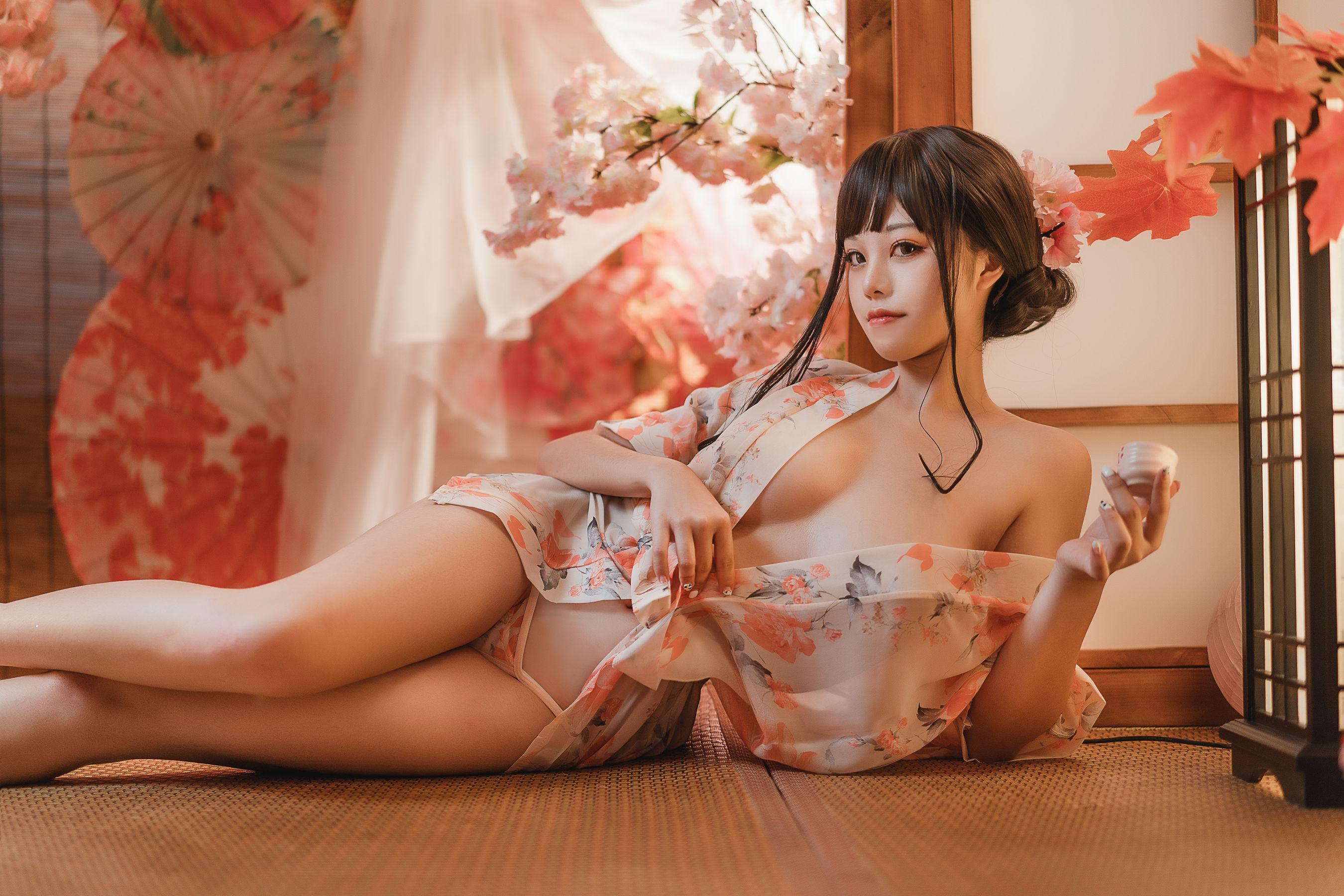 [网红COSER写真] 萌系小姐姐蜜汁猫裘 - 浴娘2