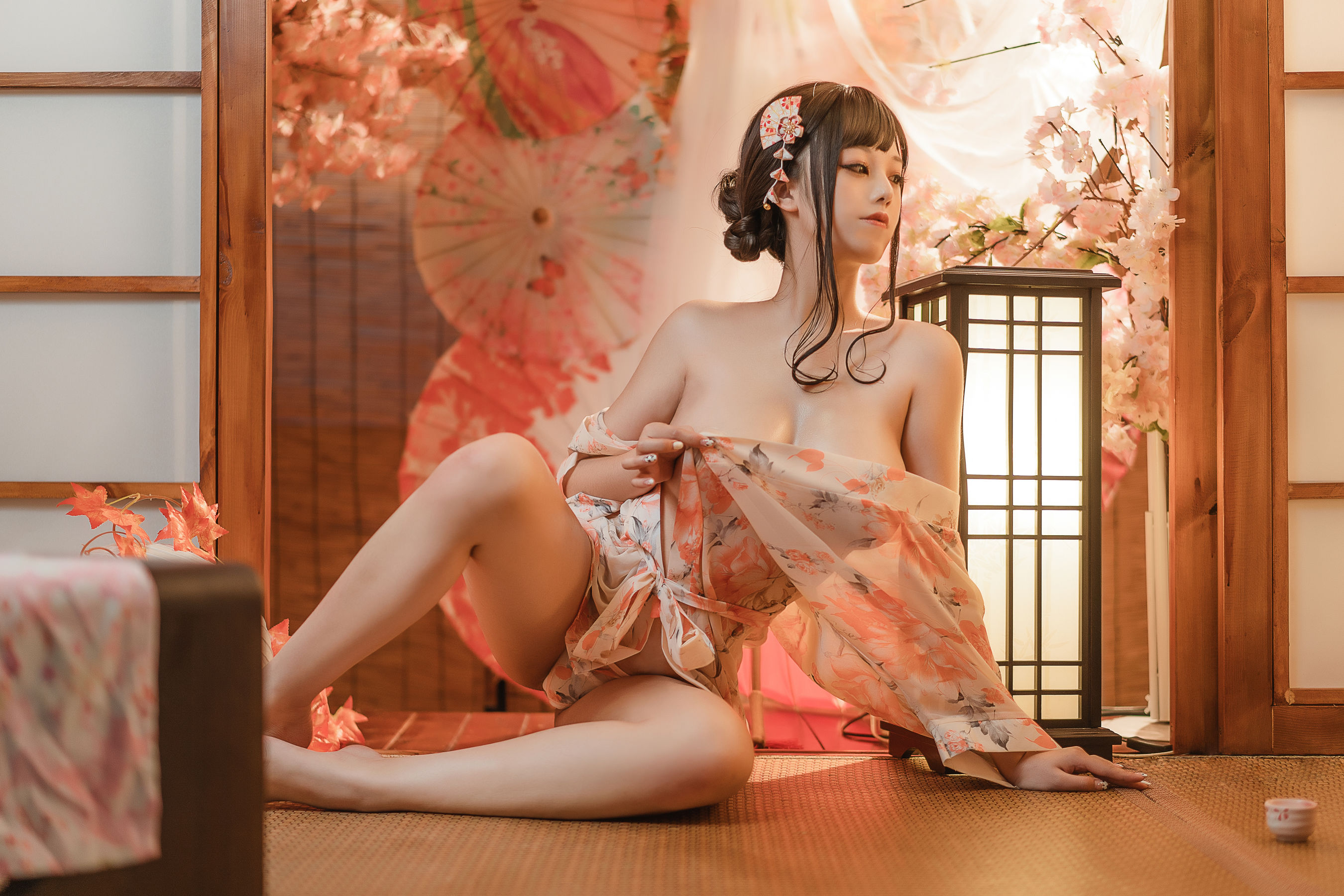 [网红COSER写真] 萌系小姐姐蜜汁猫裘 - 浴娘2