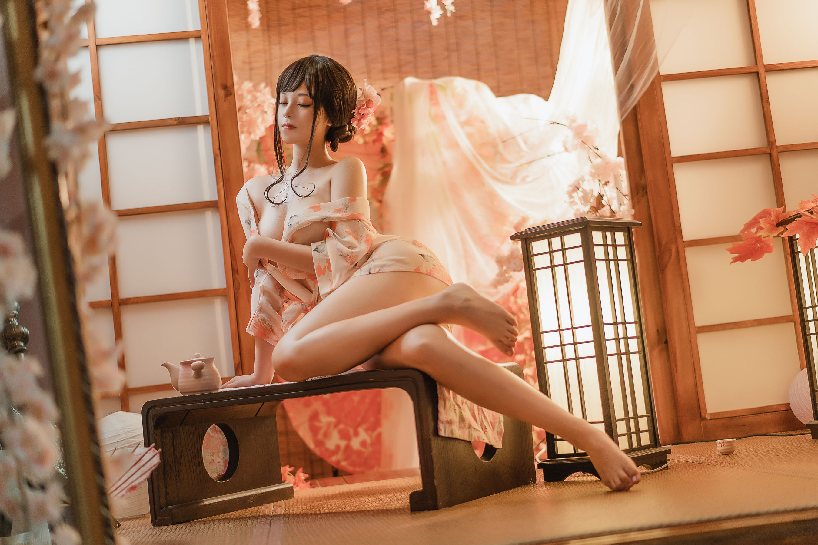 [网红COSER写真] 萌系小姐姐蜜汁猫裘 - 浴娘2