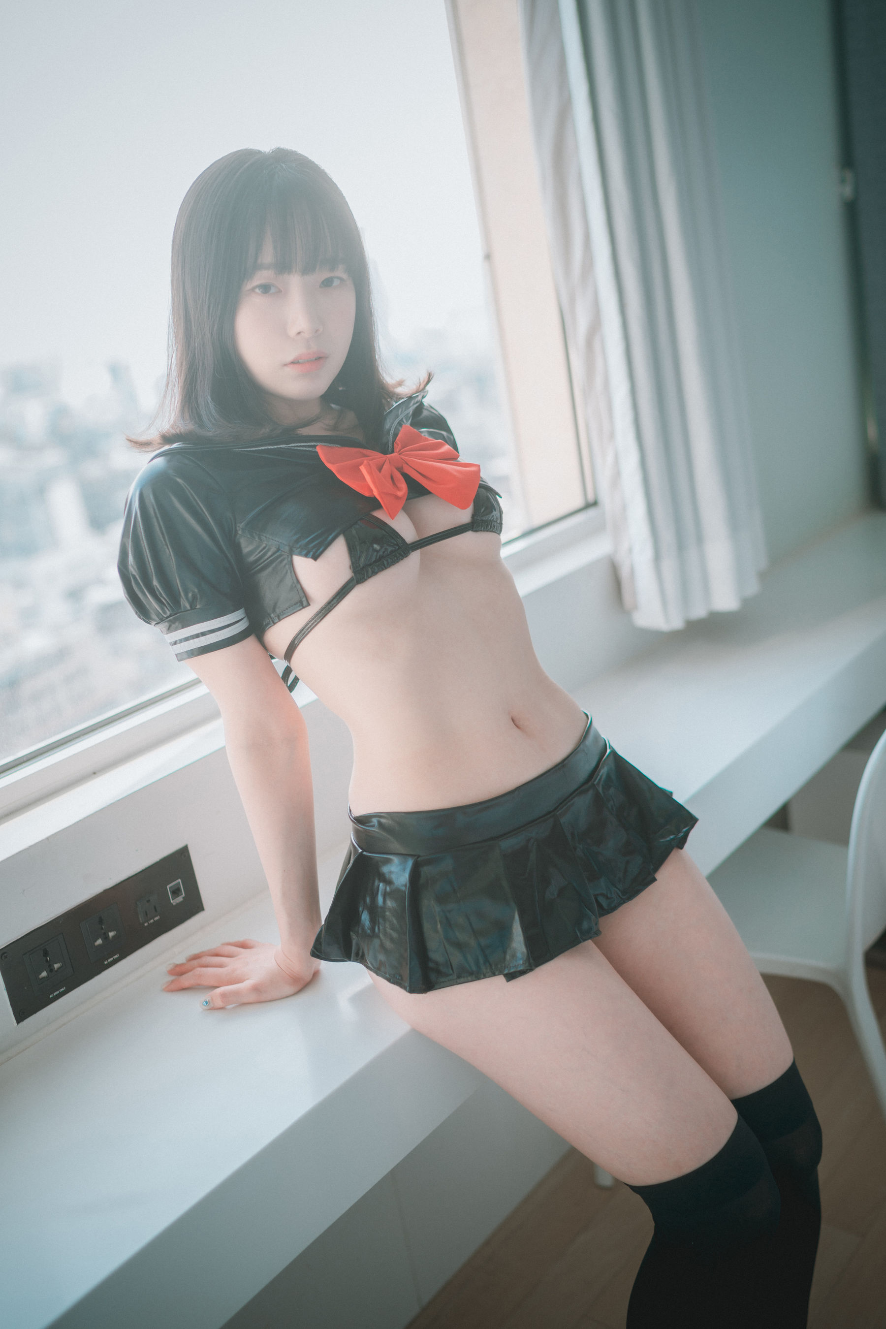 [DJAWA]  PIA - Leather Black Schoolgirl