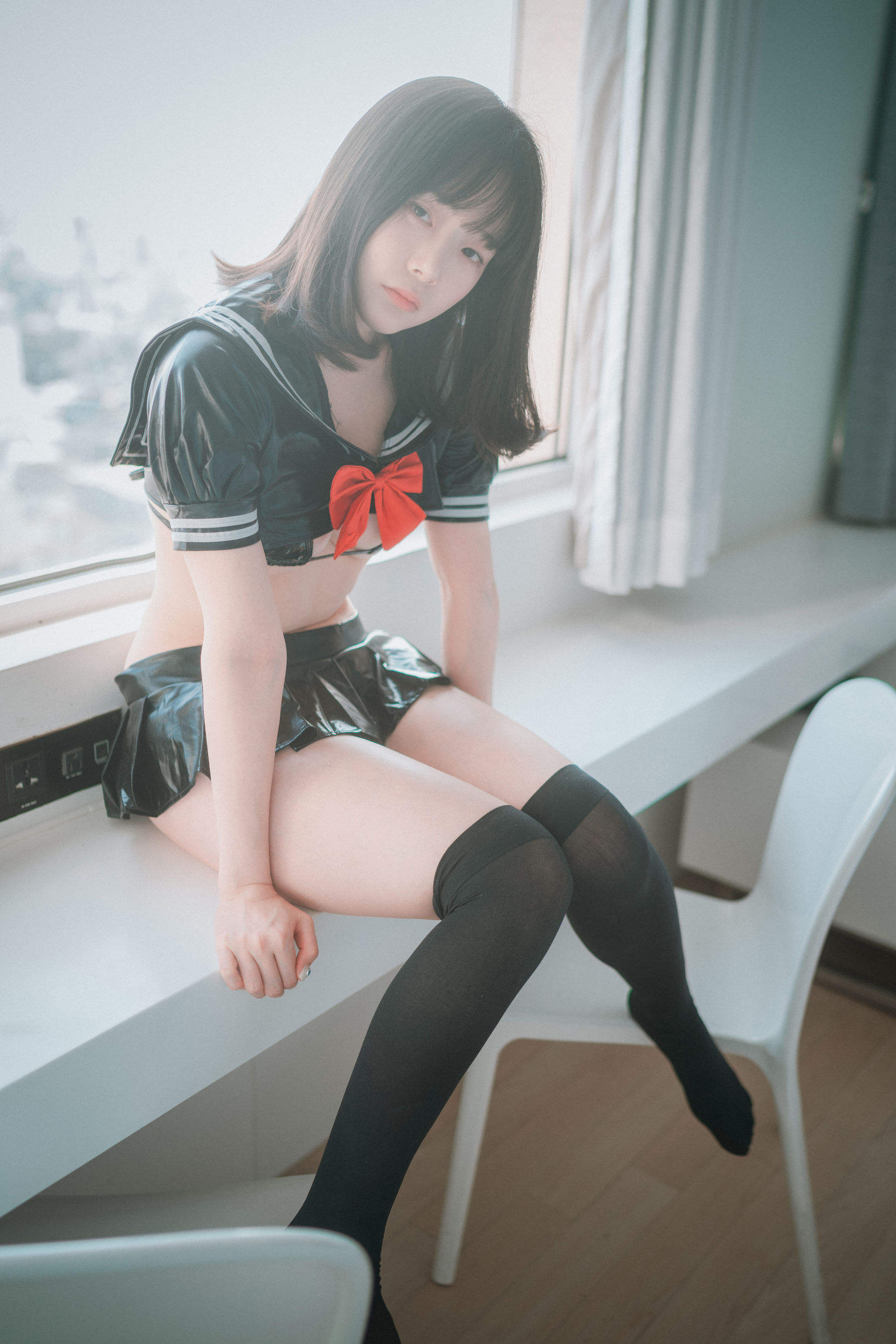 [DJAWA]  PIA - Leather Black Schoolgirl