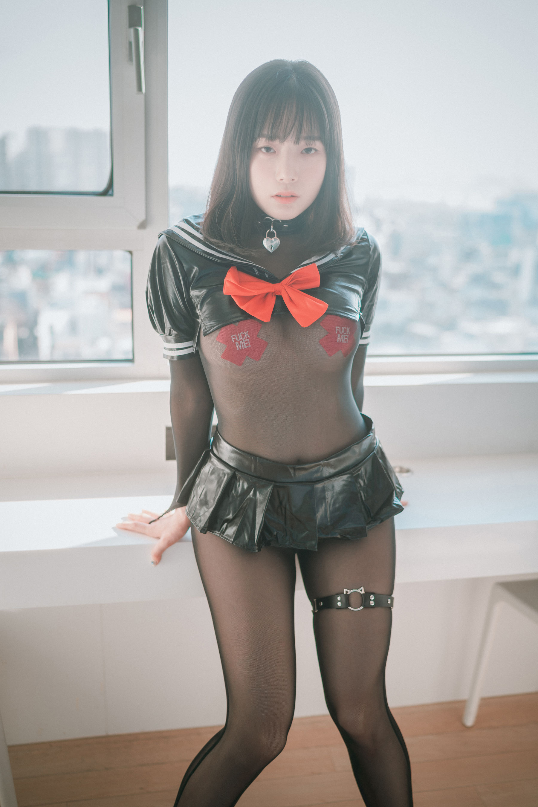 [DJAWA]  PIA - Leather Black Schoolgirl