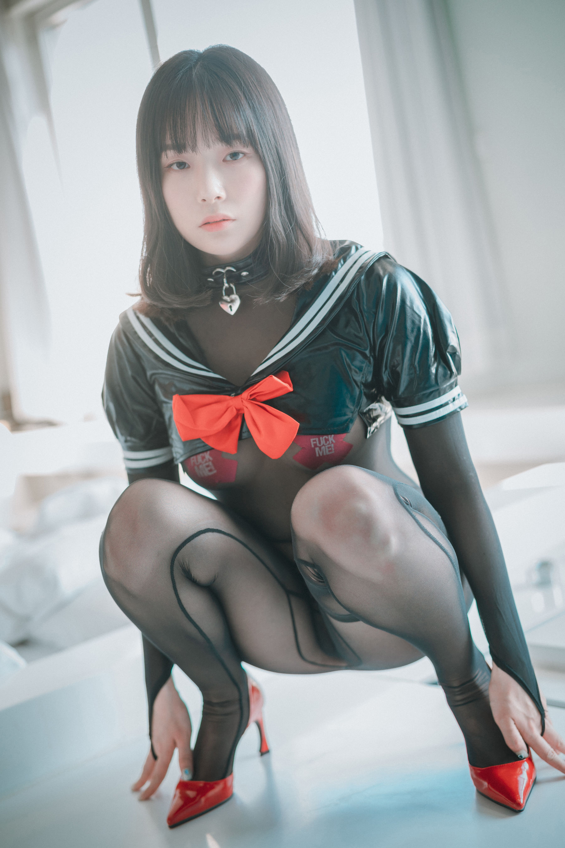 [DJAWA]  PIA - Leather Black Schoolgirl