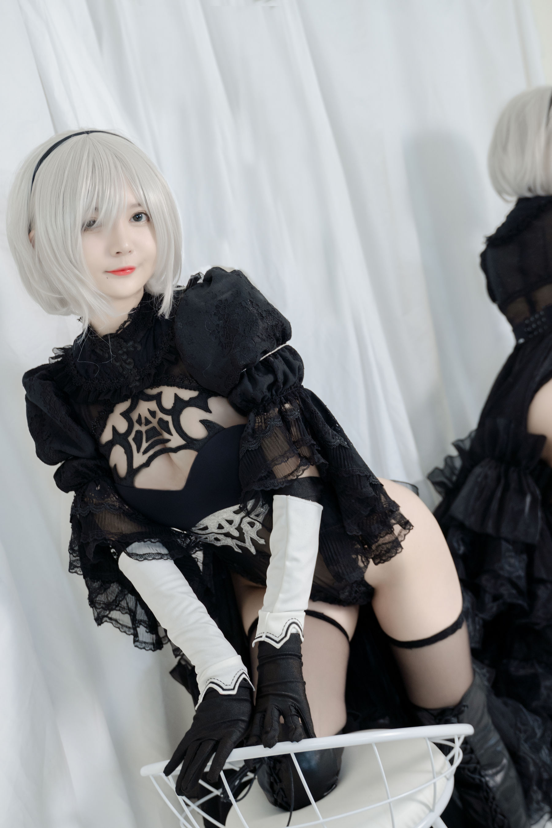 [福利COS] 51酱 - 2B黑婚纱