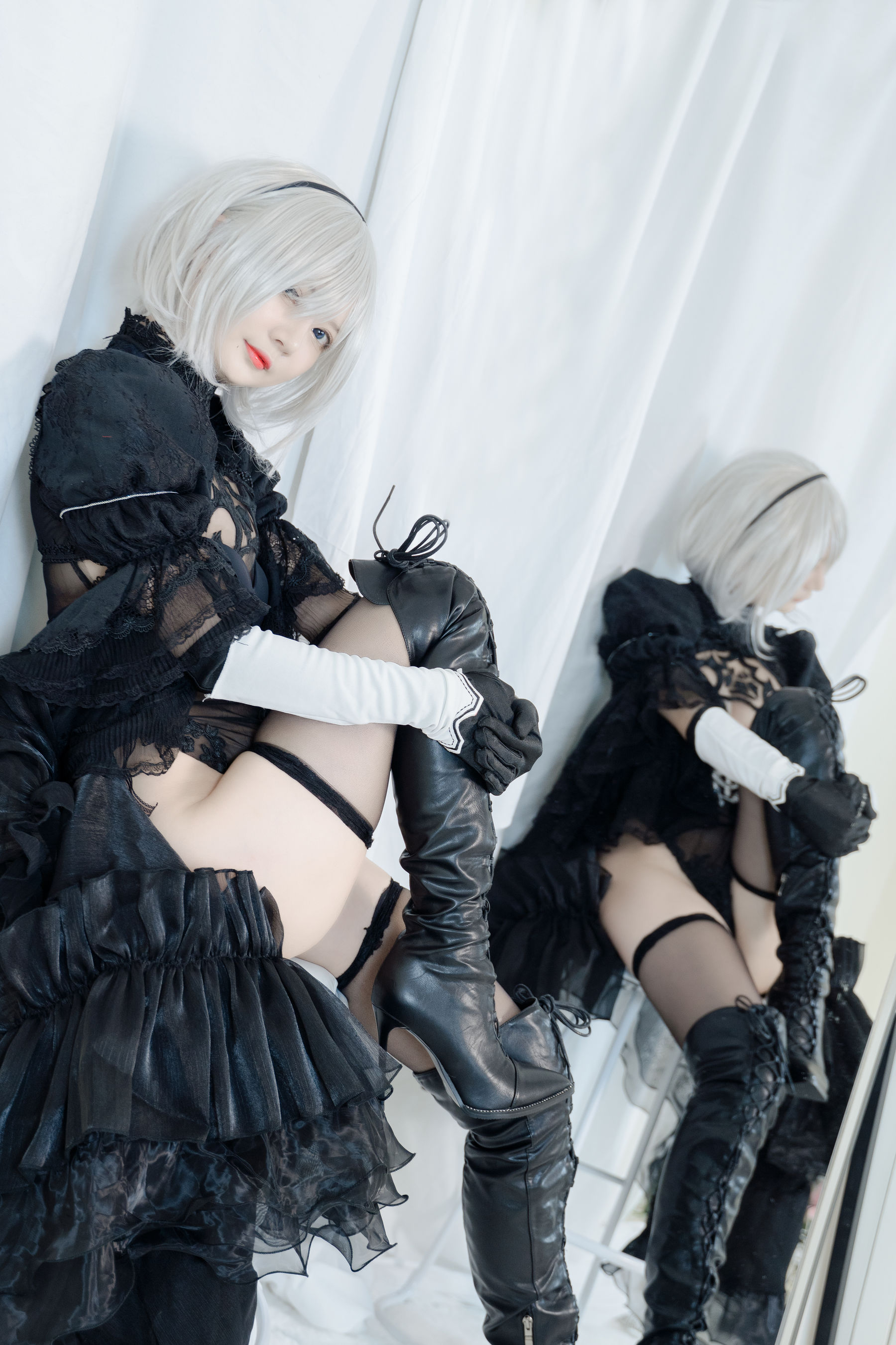 [福利COS] 51酱 - 2B黑婚纱