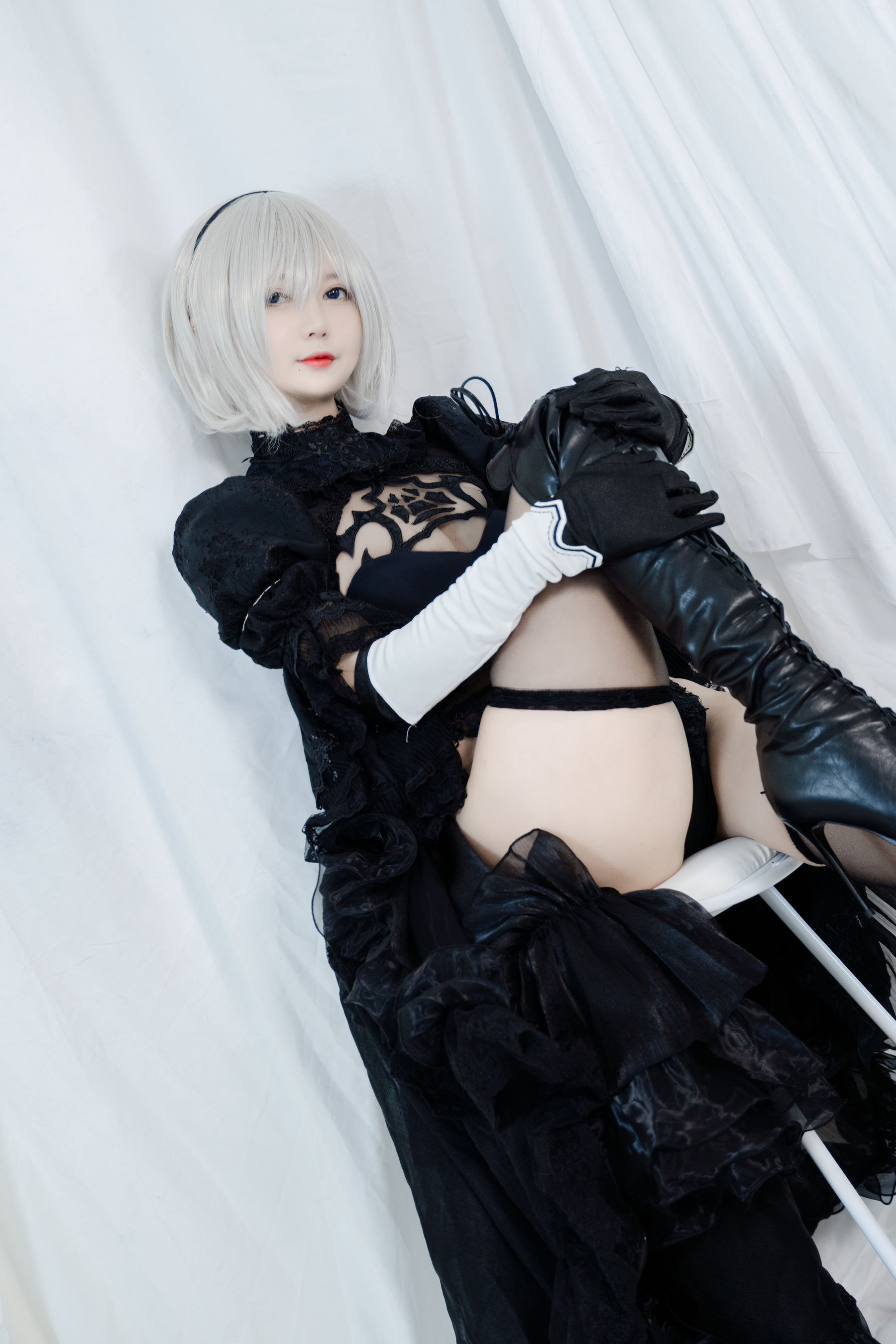 [福利COS] 51酱 - 2B黑婚纱