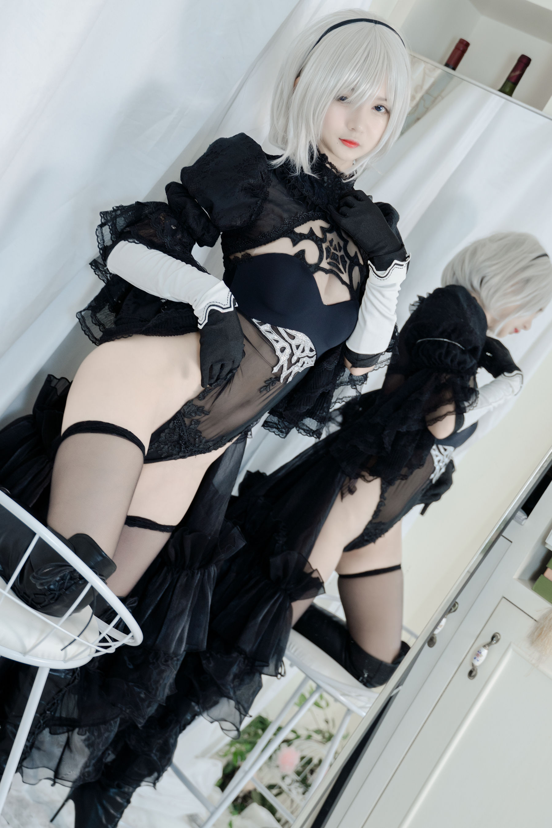 [福利COS] 51酱 - 2B黑婚纱