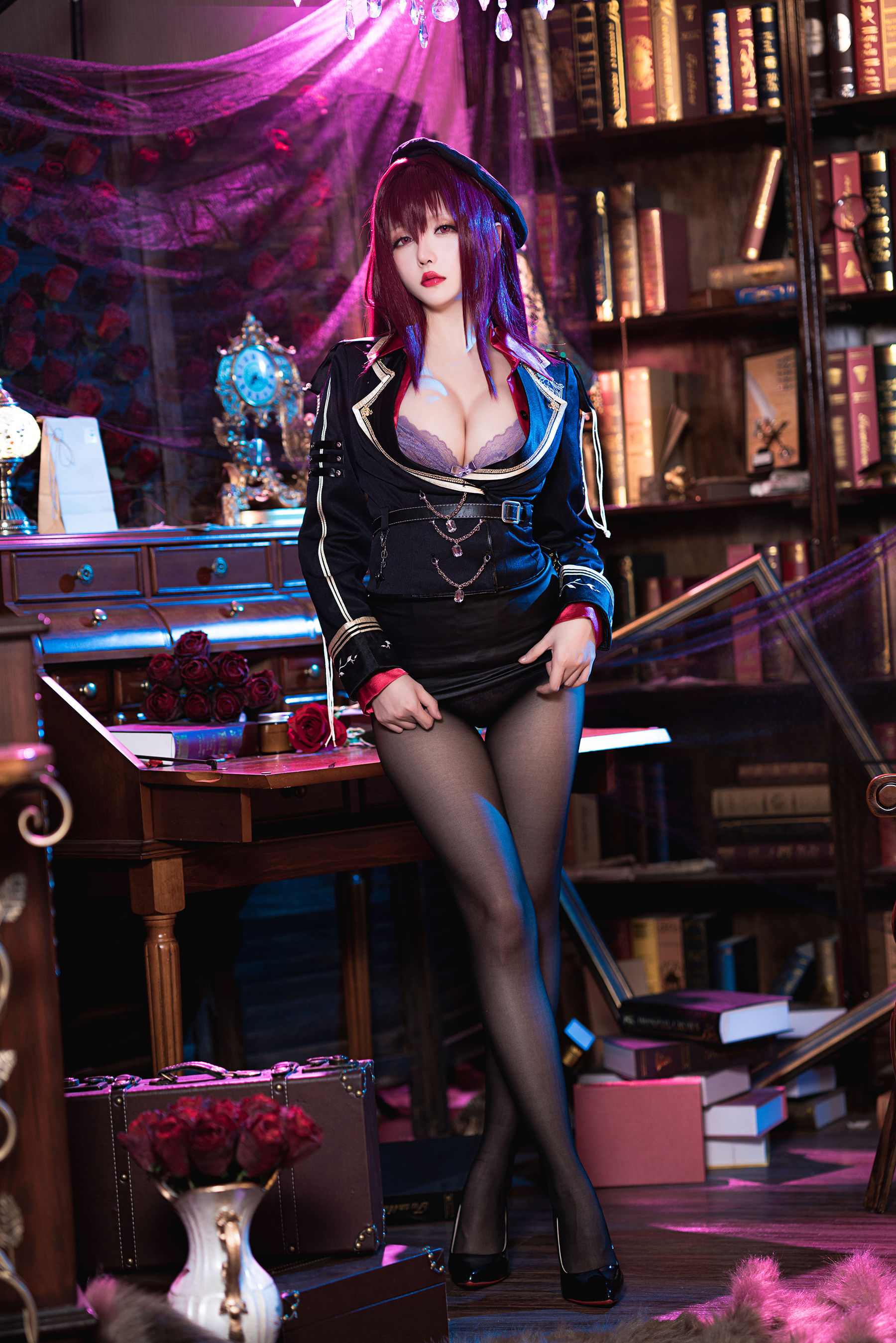 [福利COS] Coser小姐姐星之迟迟 - 斯卡哈-真红教枪