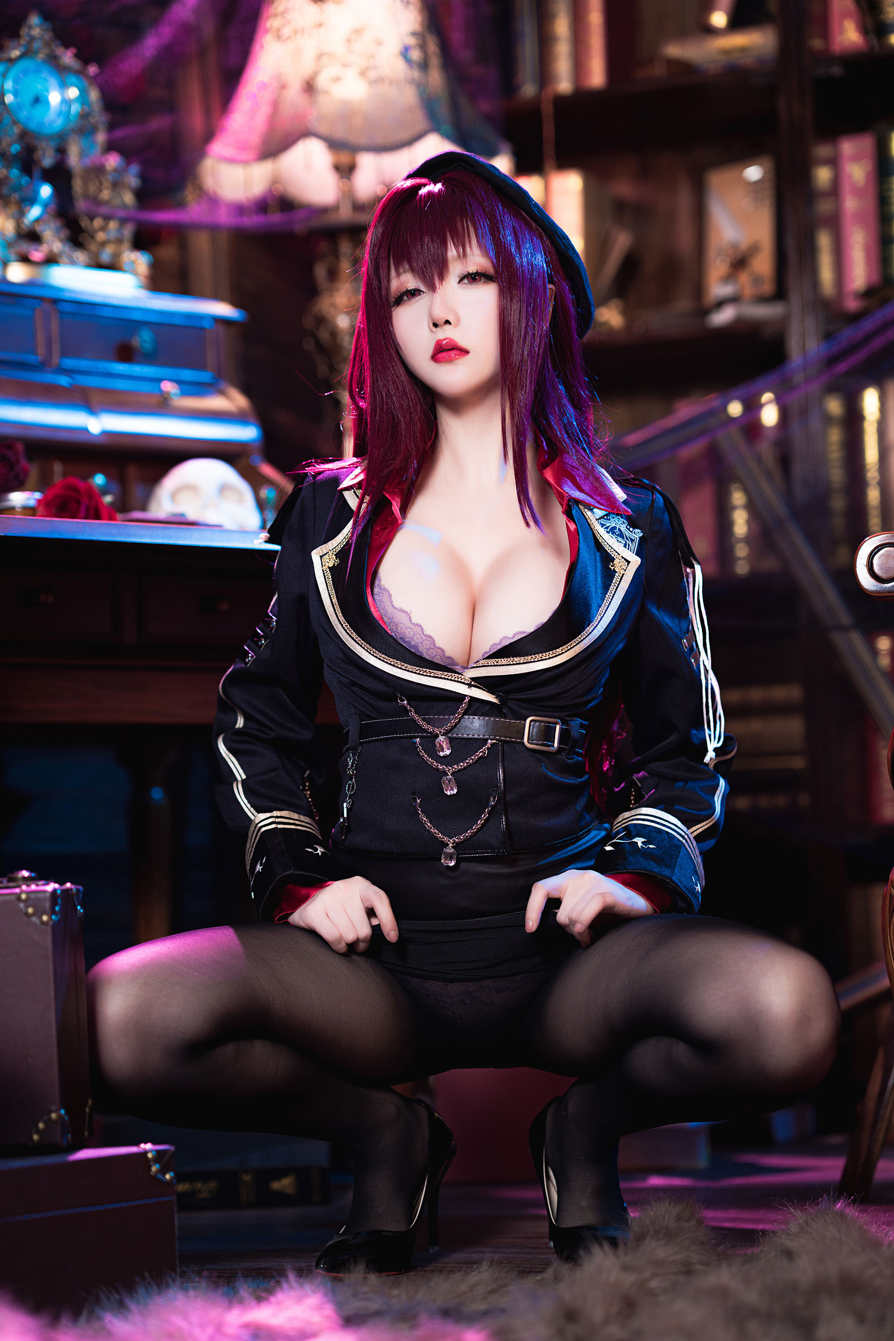 [福利COS] Coser小姐姐星之迟迟 - 斯卡哈-真红教枪