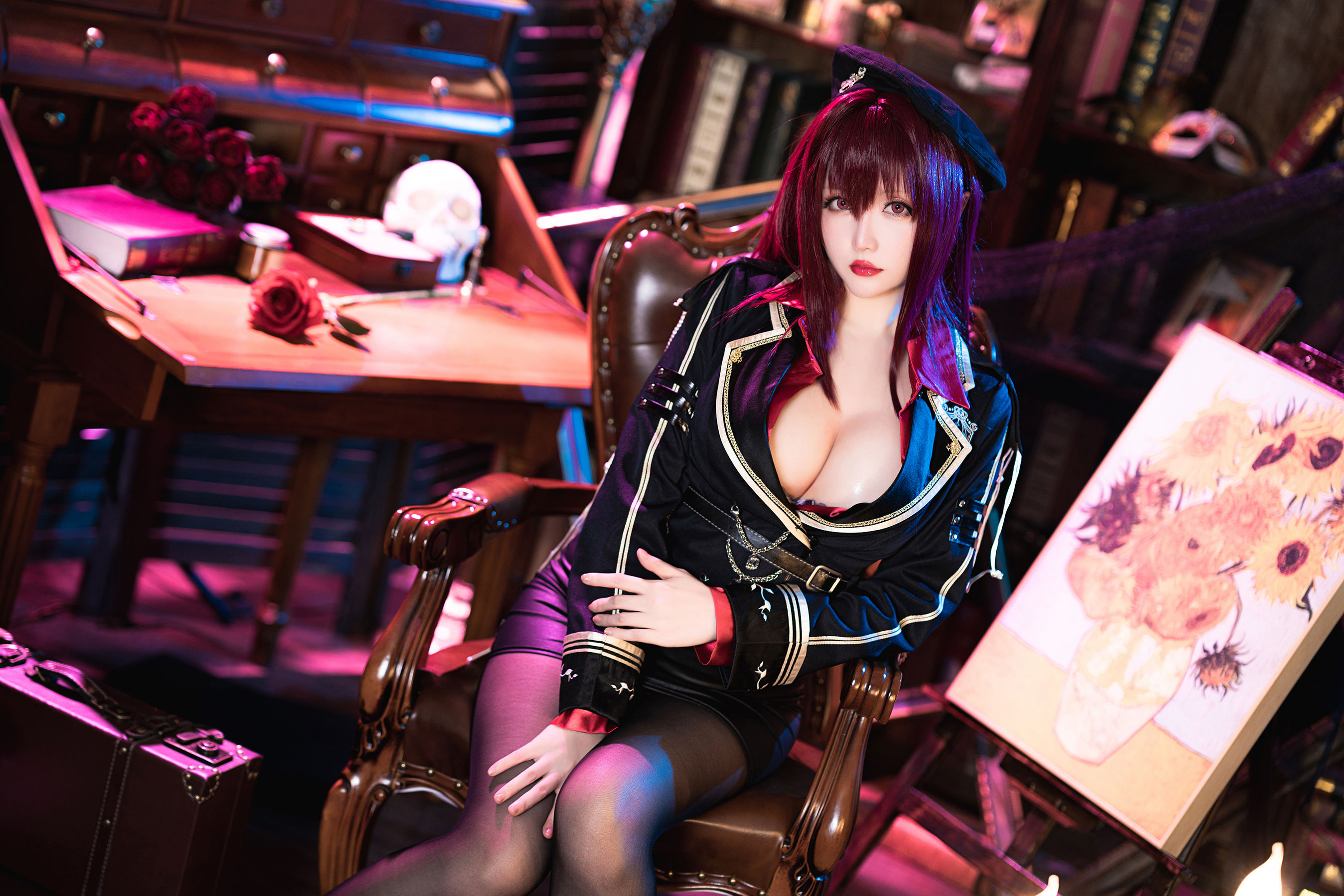[福利COS] Coser小姐姐星之迟迟 - 斯卡哈-真红教枪