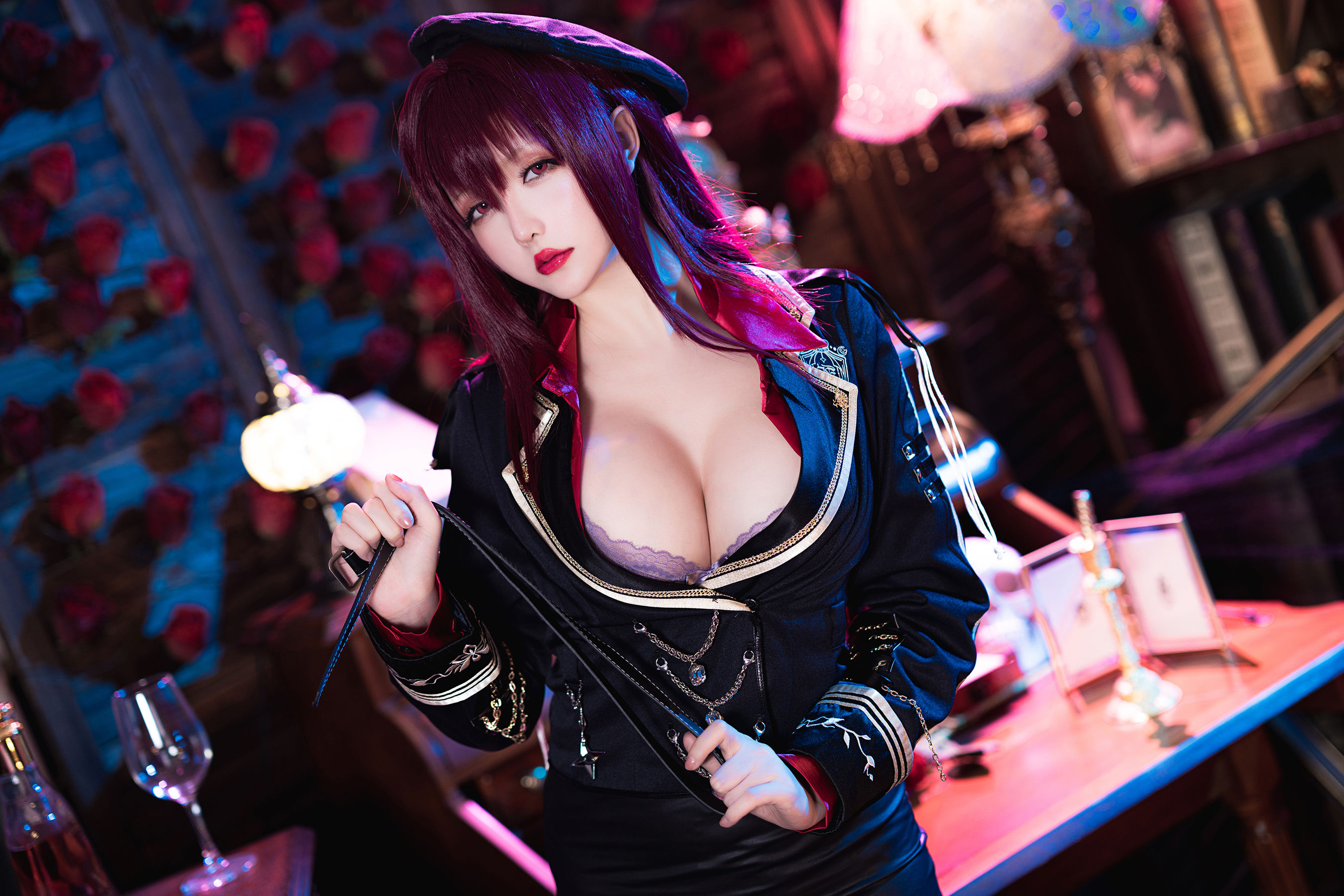 [福利COS] Coser小姐姐星之迟迟 - 斯卡哈-真红教枪