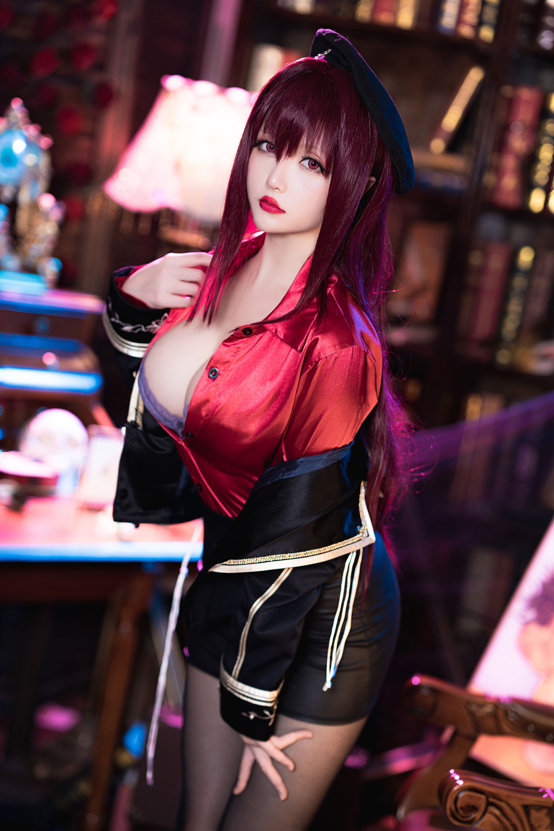 [福利COS] Coser小姐姐星之迟迟 - 斯卡哈-真红教枪