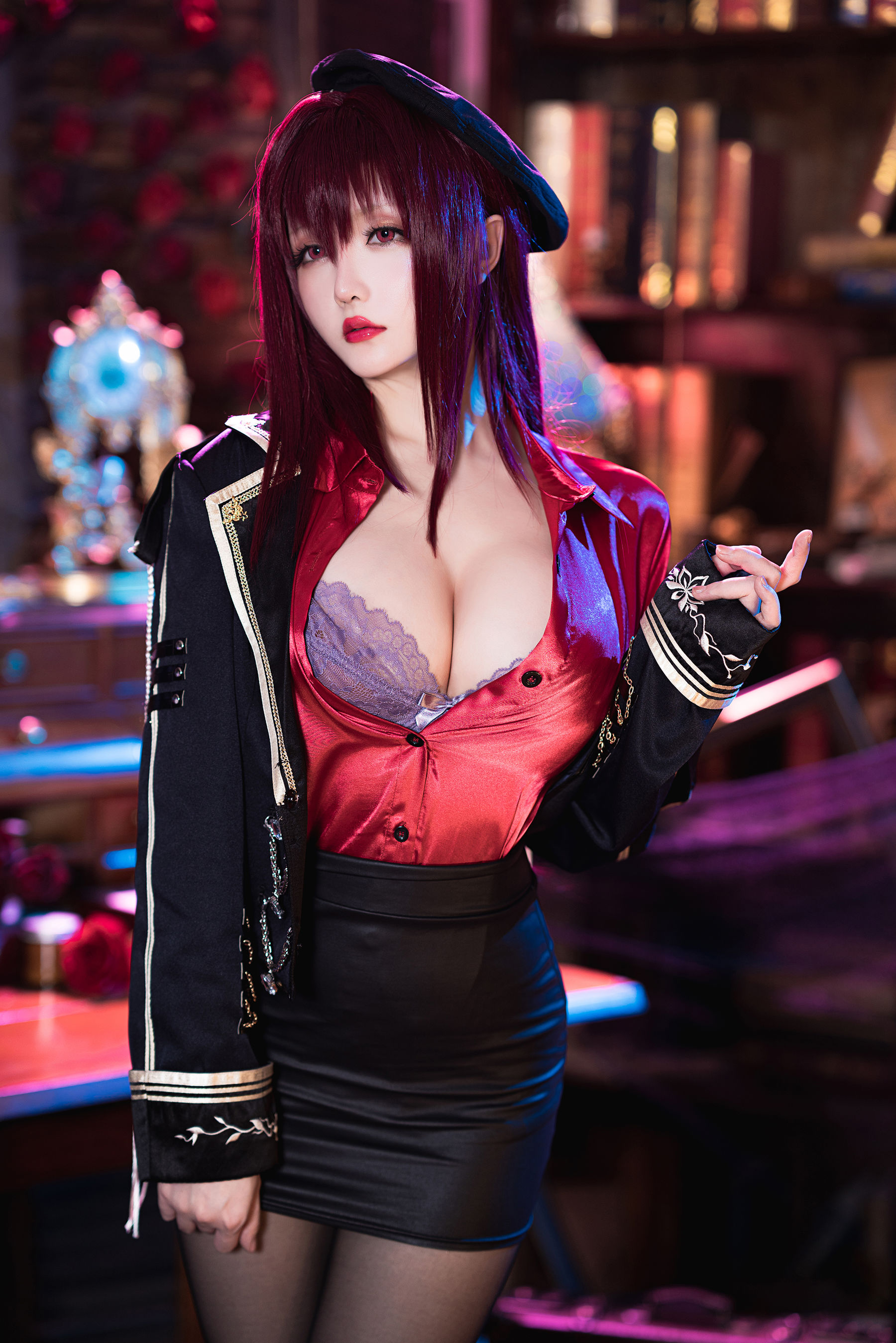[福利COS] Coser小姐姐星之迟迟 - 斯卡哈-真红教枪
