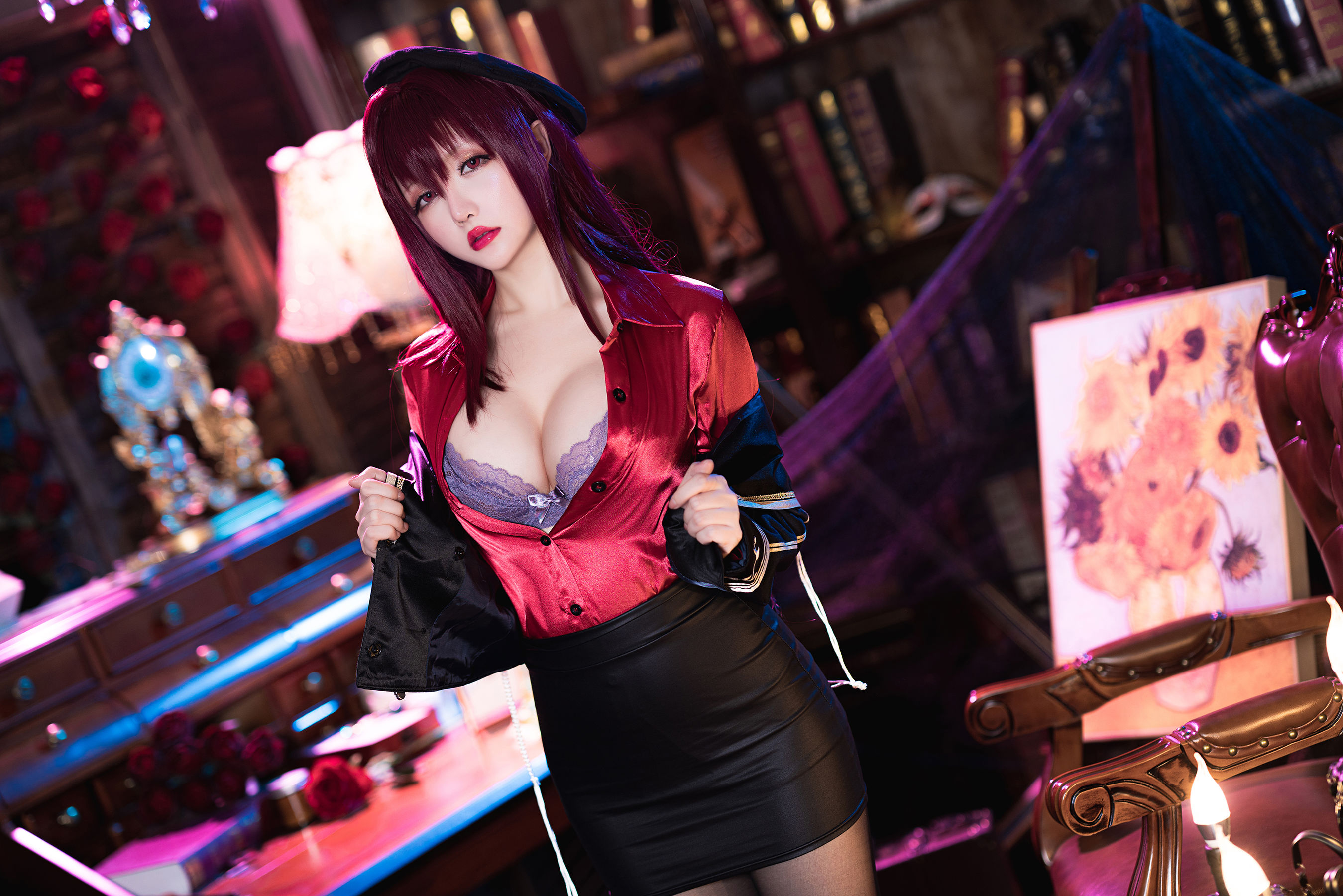 [福利COS] Coser小姐姐星之迟迟 - 斯卡哈-真红教枪
